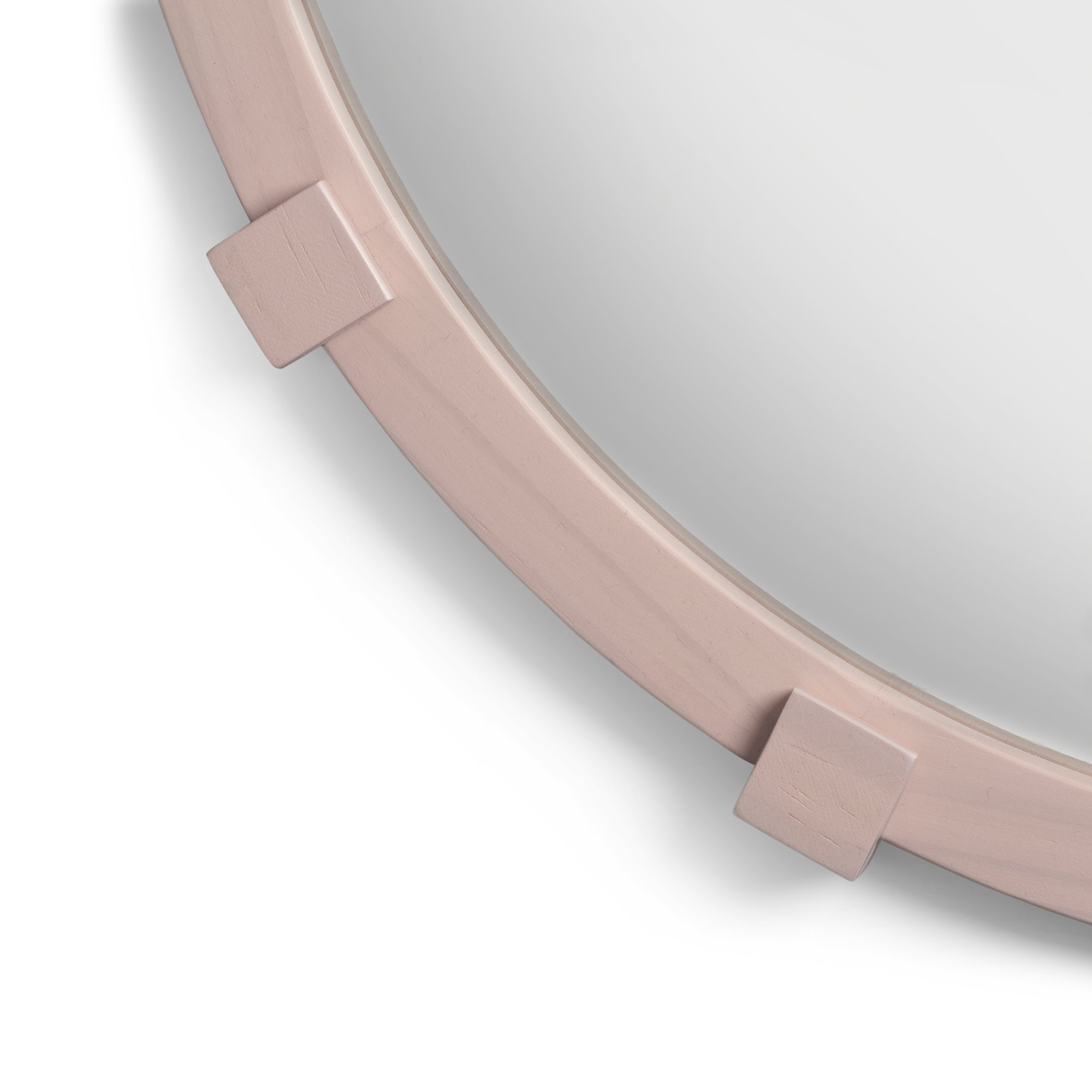 Kulaté lustro CHUNK růžové dřevo