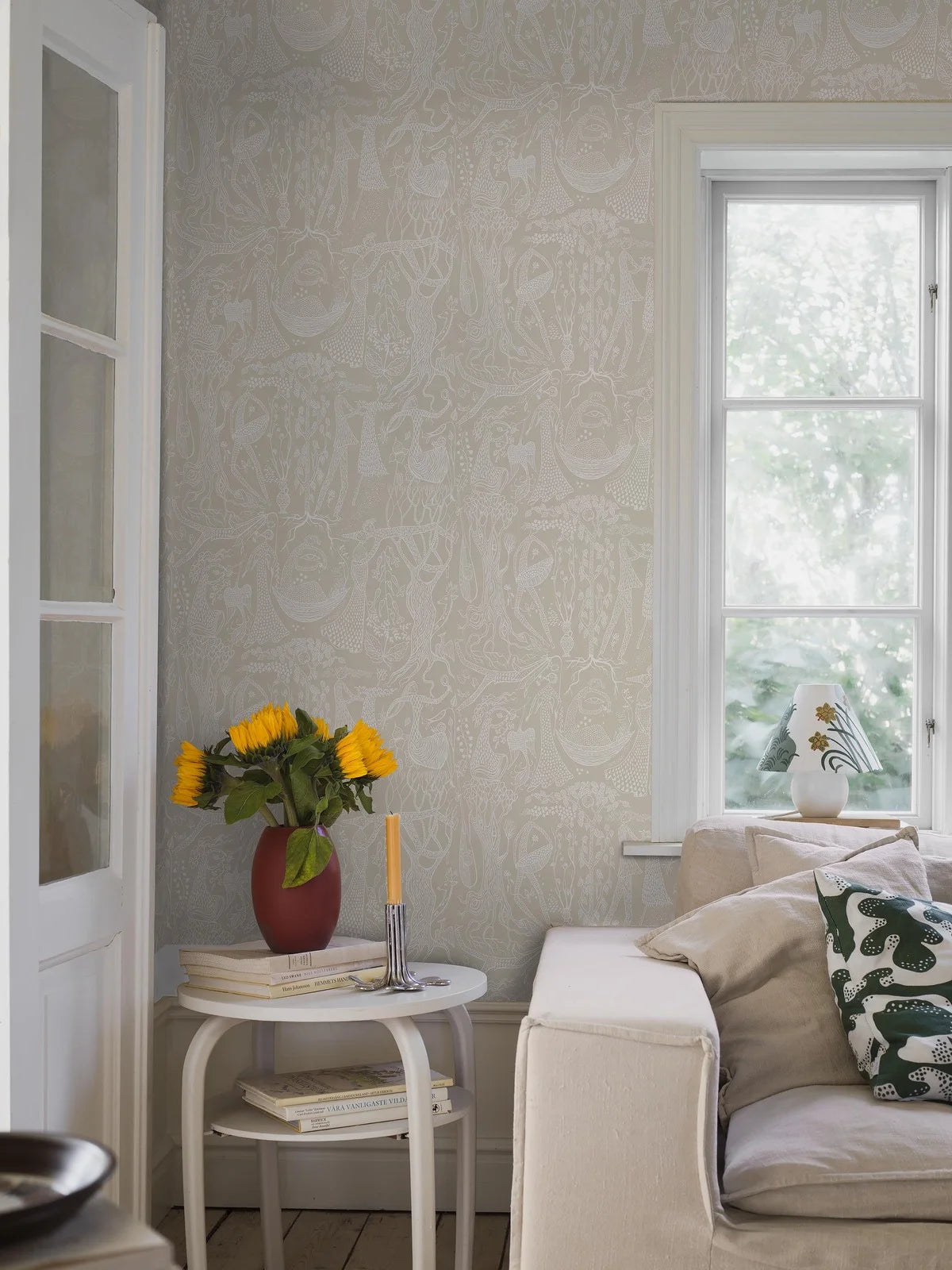 Tapeta s etnickým vzorem POEME D'AMOUR béžová