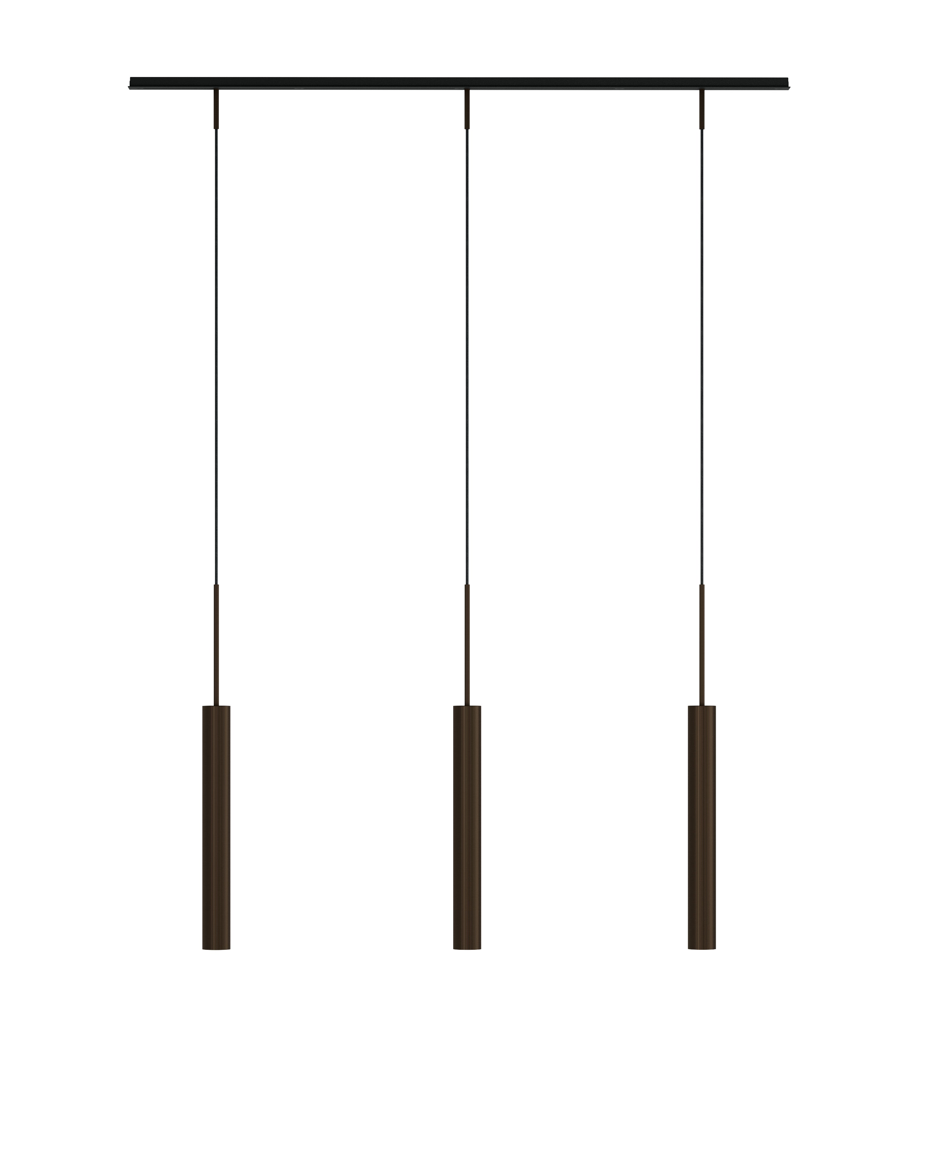 Závěsné svítidlo TUBULAIRE RAIL hnědé