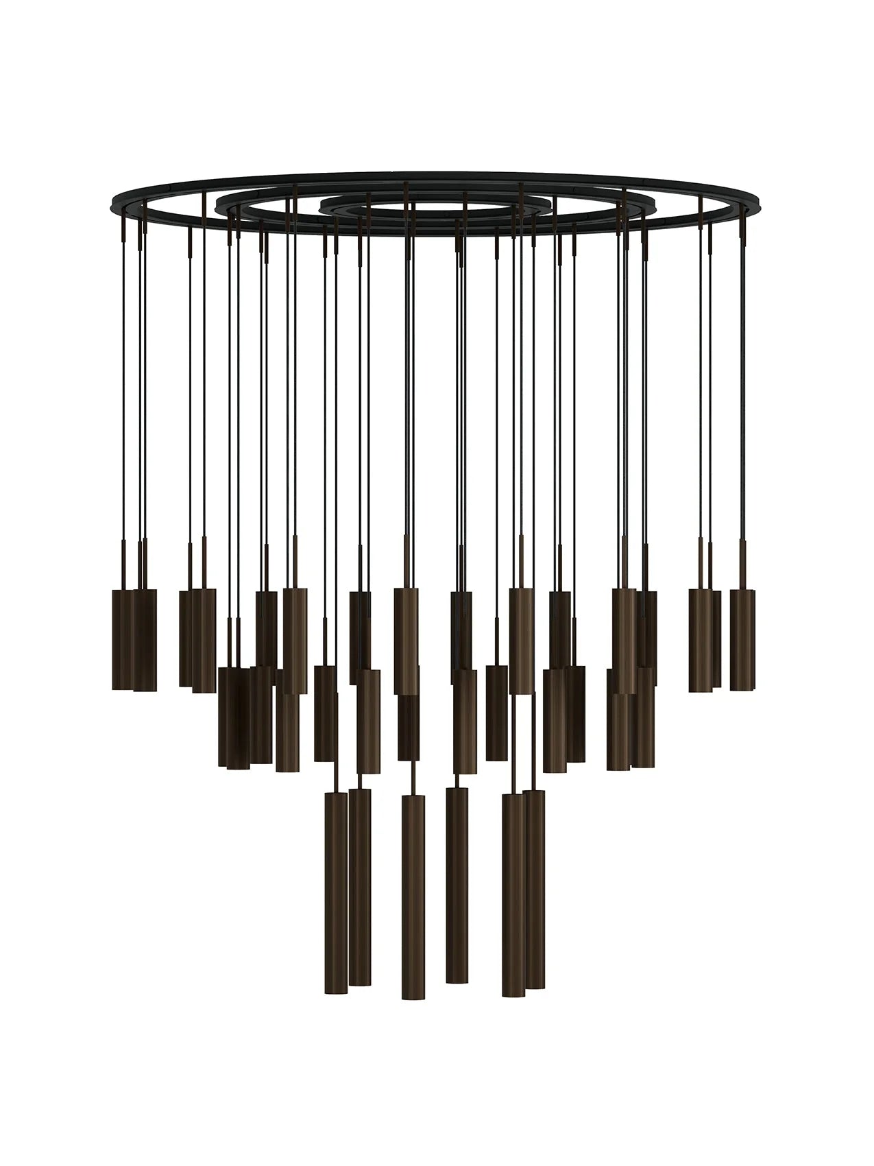 Brown TUBULAIRE Chandelier