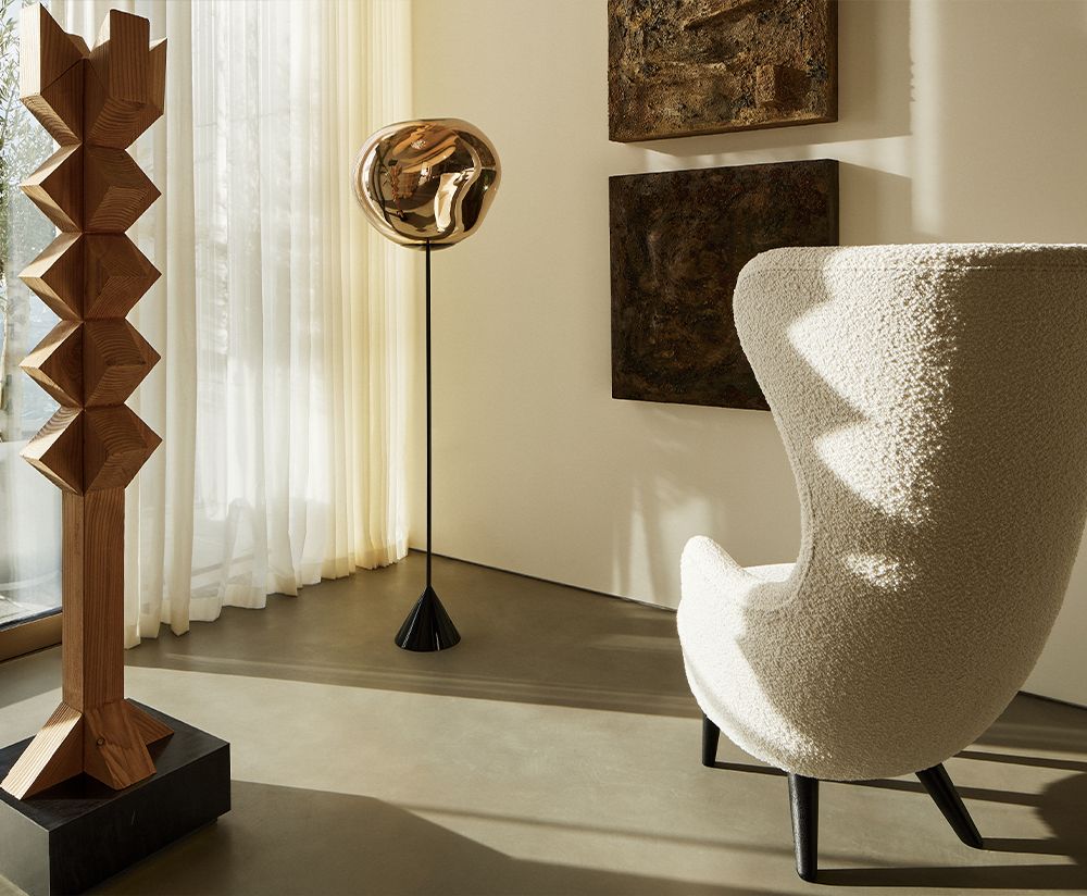 Stojací lampa MELT SLIM zlatá