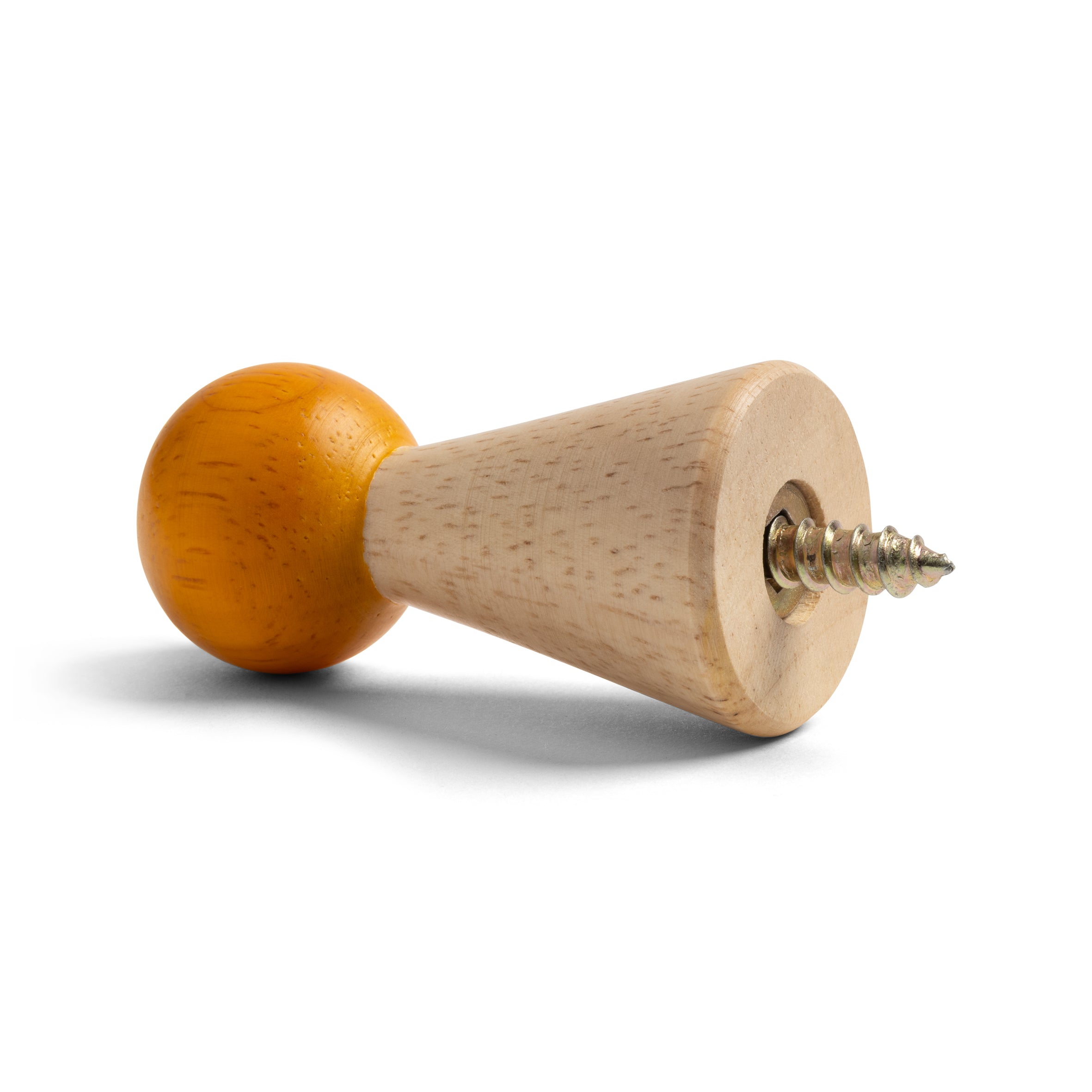 Sada nástěnných háčků HALMA dřevěná s oranžovou barvou