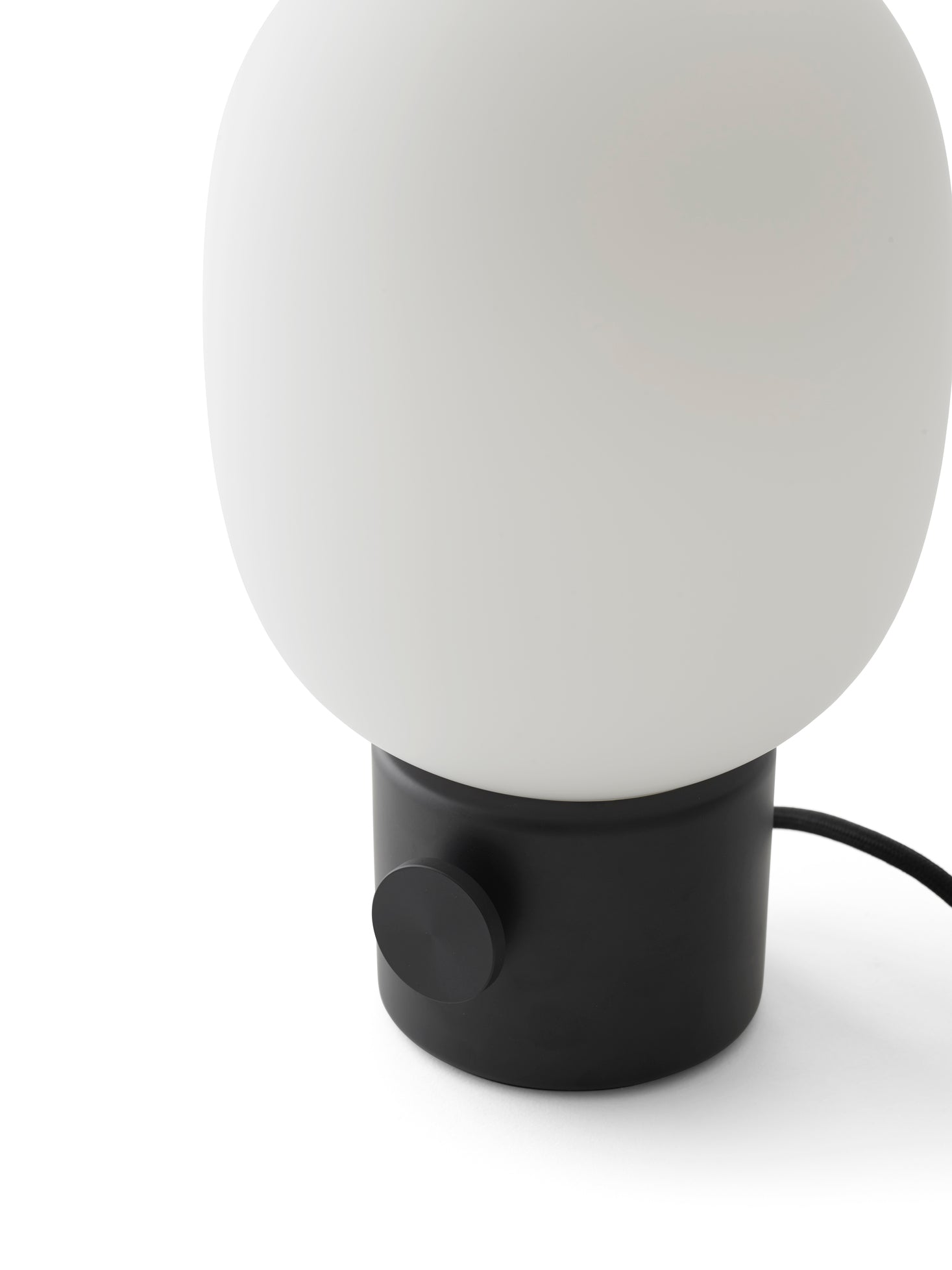 Stolní lampa JWDA foukané sklo s černým podstavcem