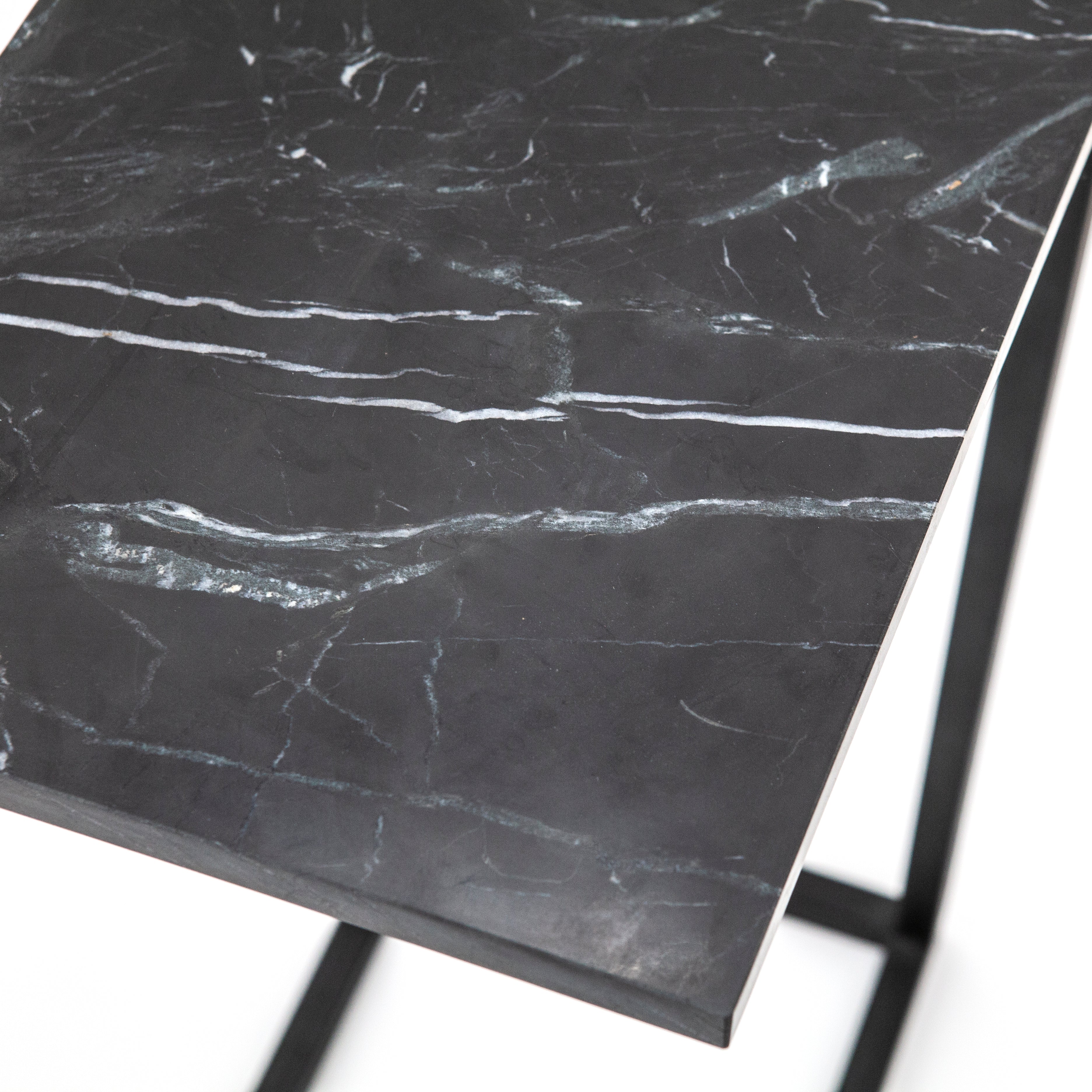 EDGE side table black marble