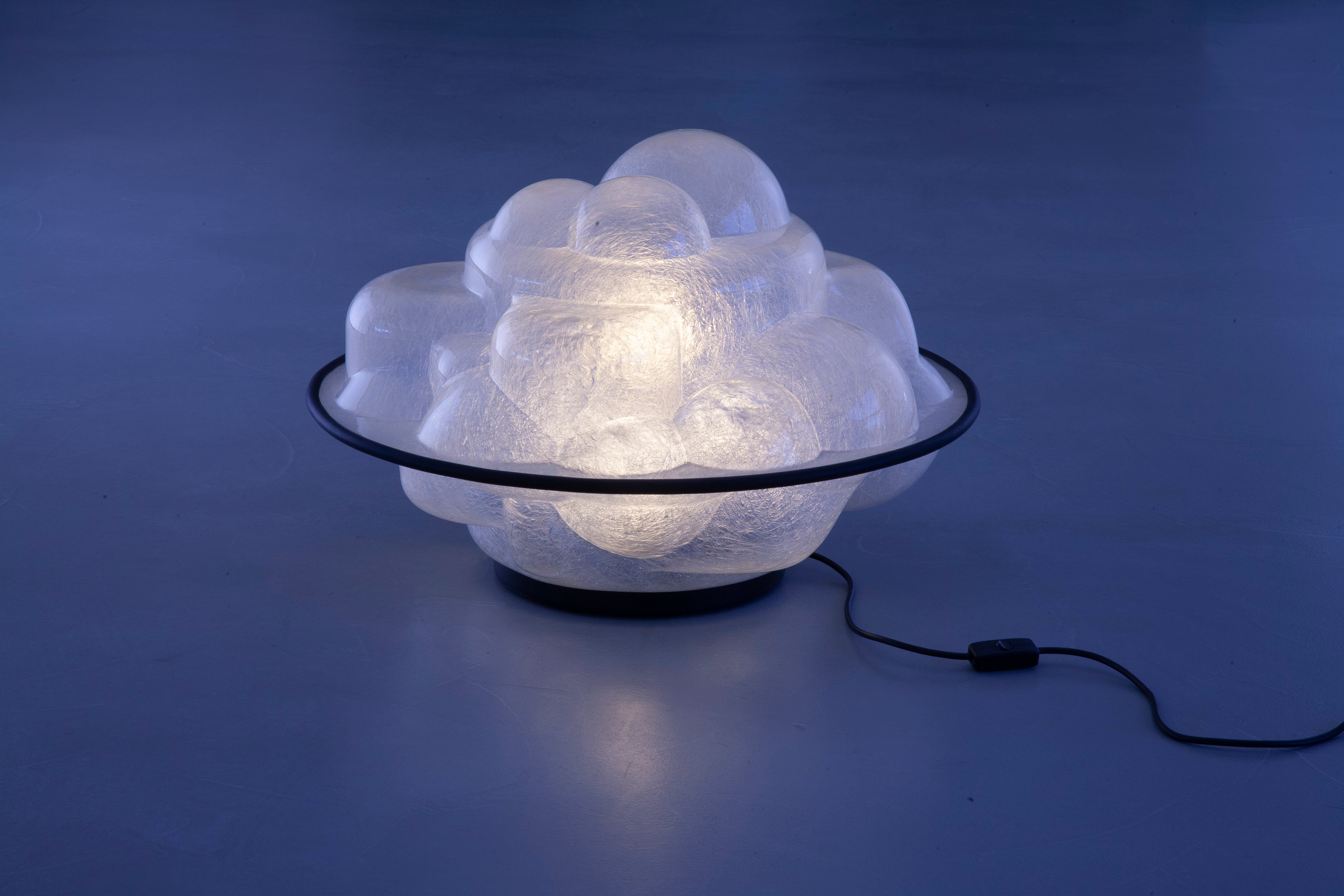 Lampa stolní PROFITEROLLE transparentní s černým detailem