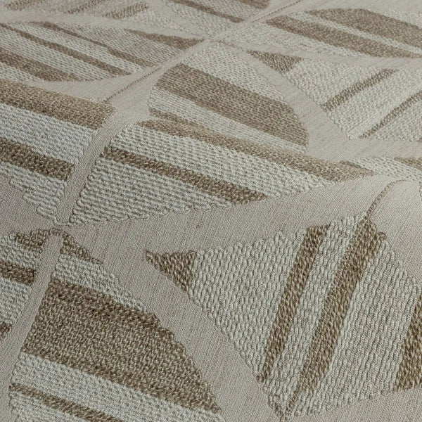 Tapeta se strukturou napodobující výšivku s geometrickým vzorem FILANDRA khaki
