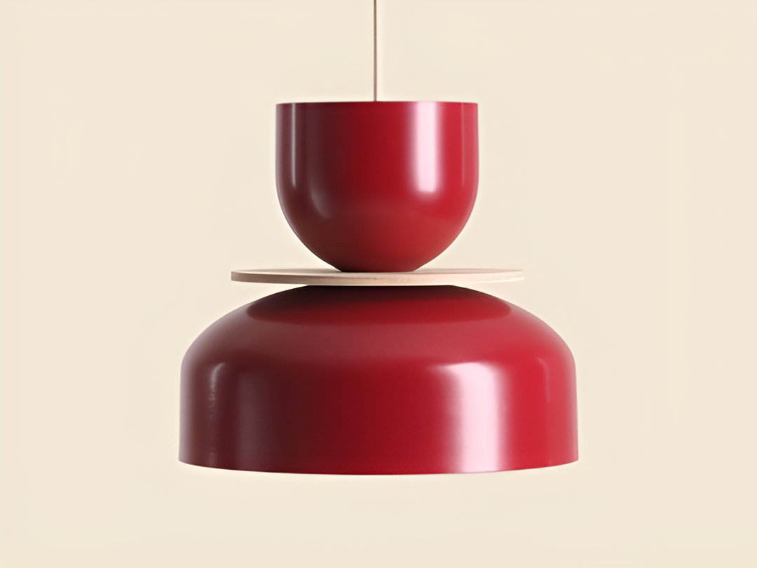 Lampa wisząca UTO bordowy – styl minimalistyczny