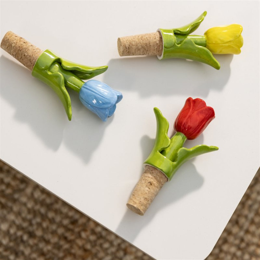 Zátka do lahví TULIP zelená s červenou