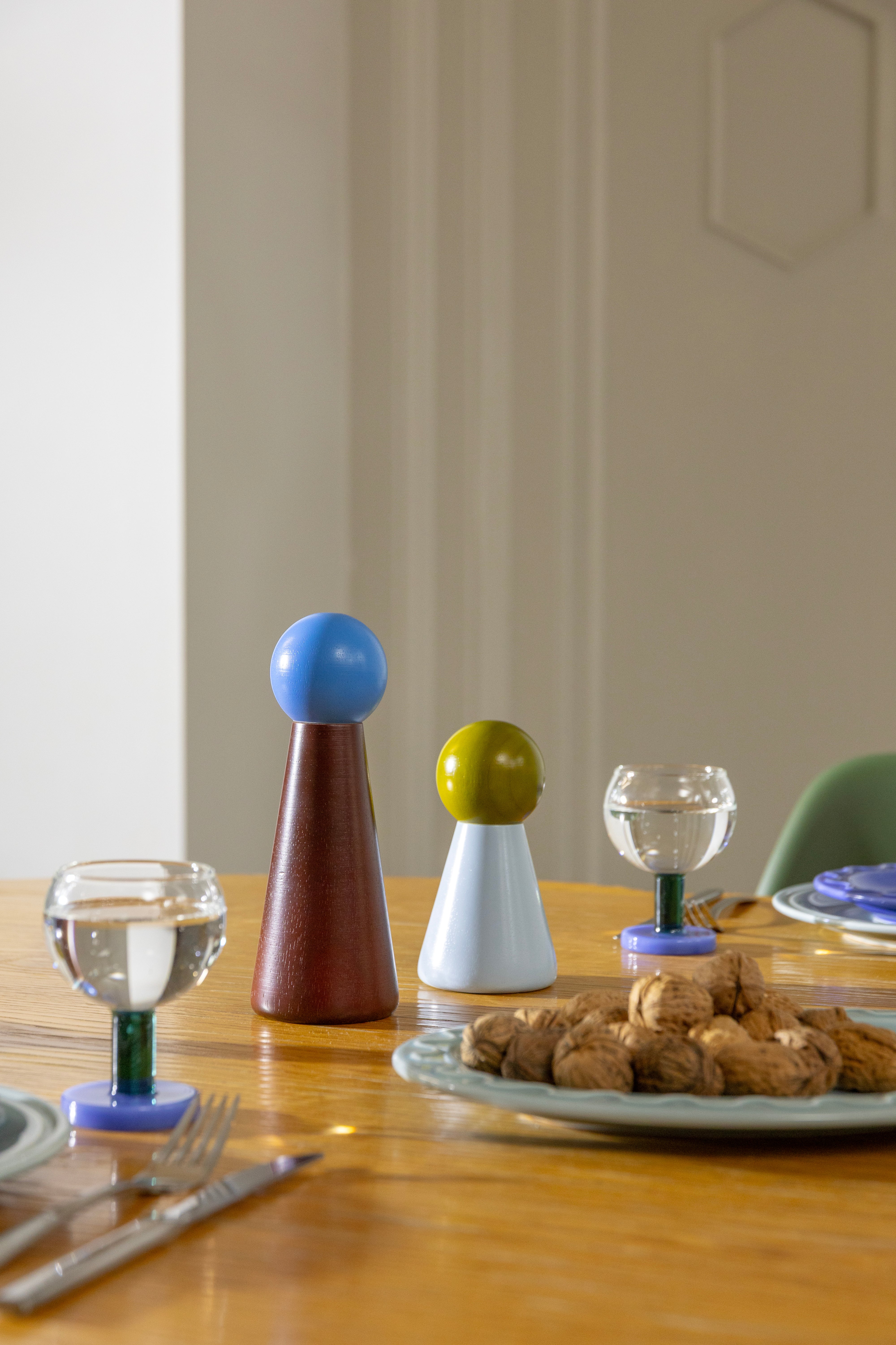 HALMA SMALL Blue and Green Spice Grinder