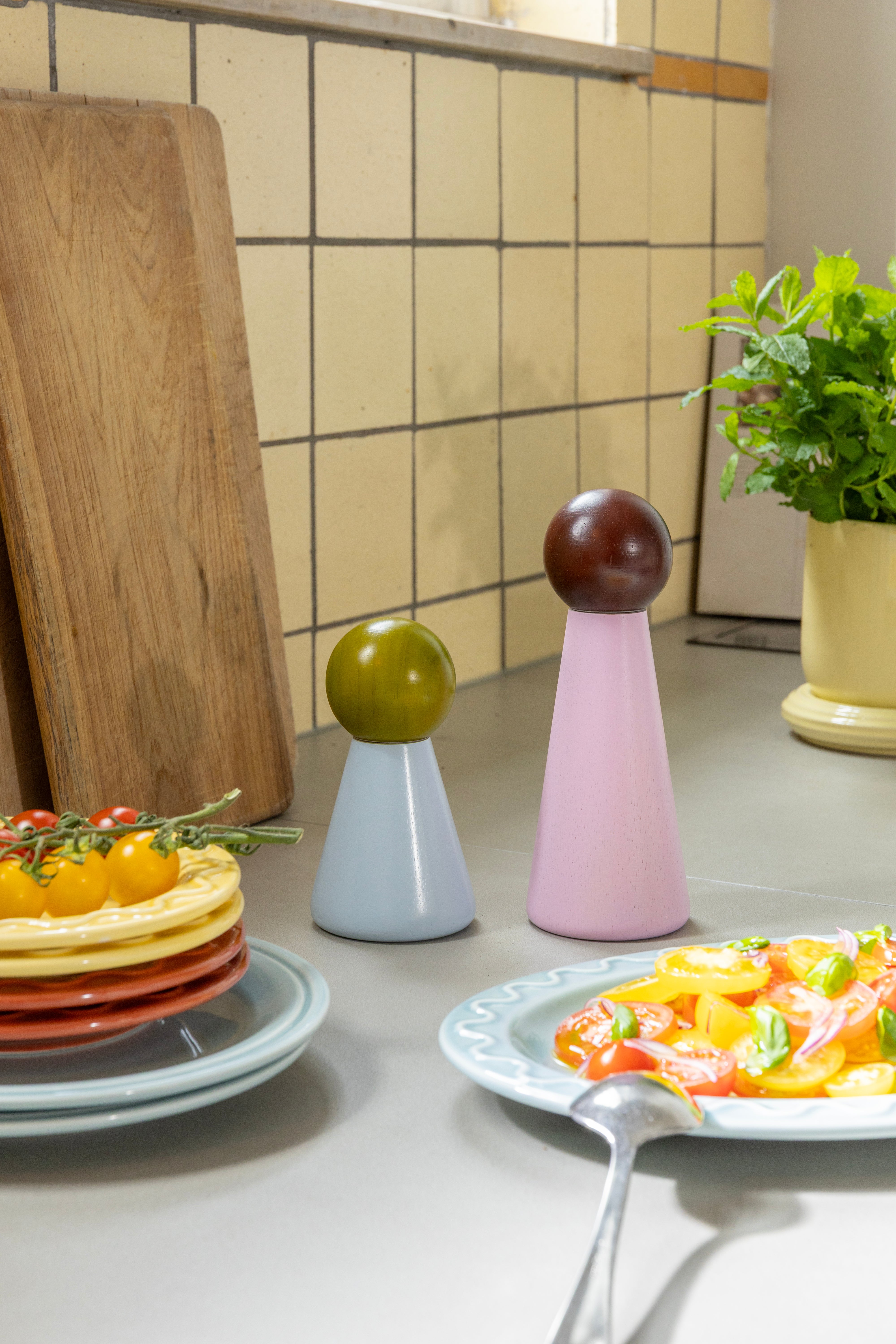 HALMA SMALL Blue and Green Spice Grinder