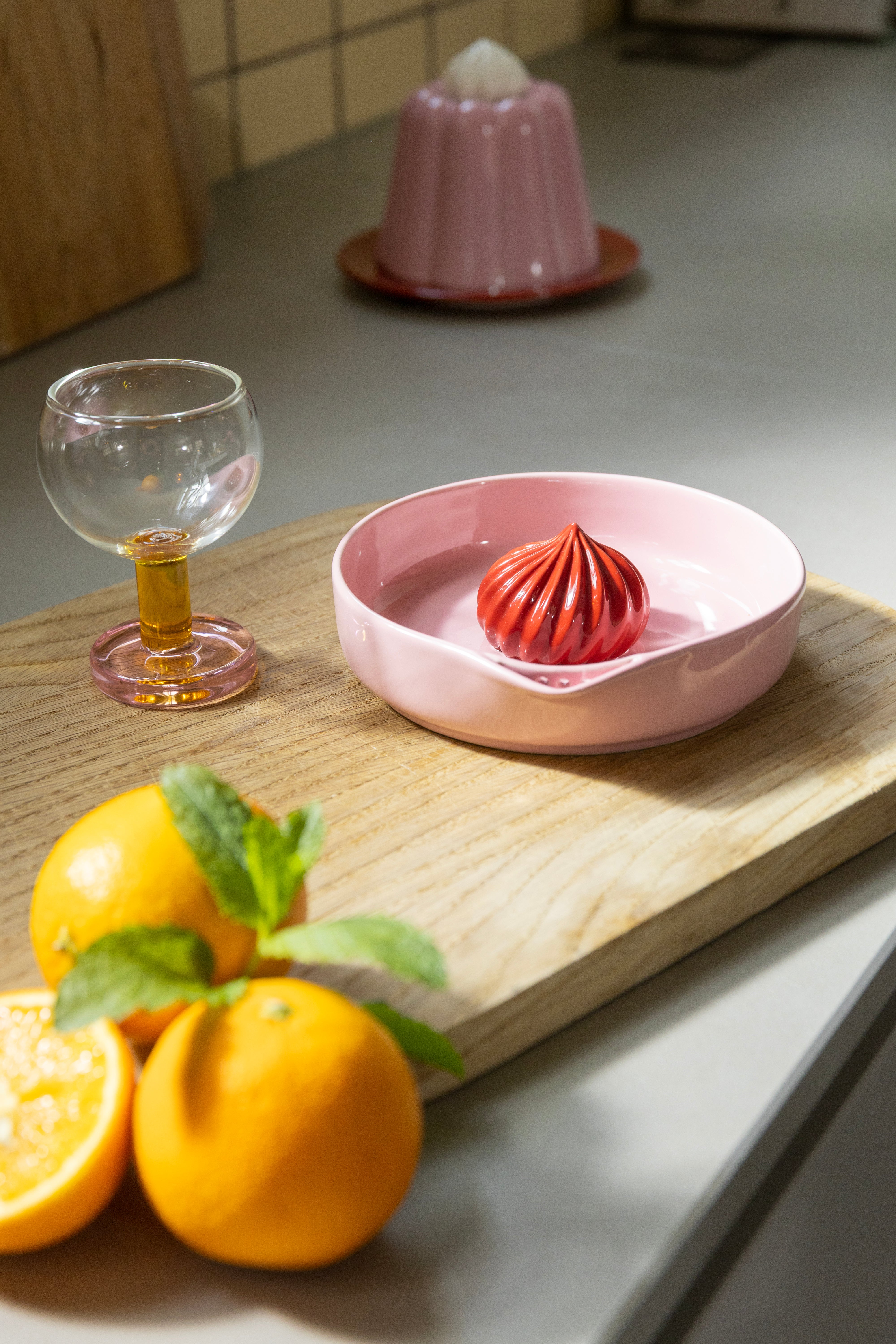 CANTINE Pink and Yellow Glasses Set