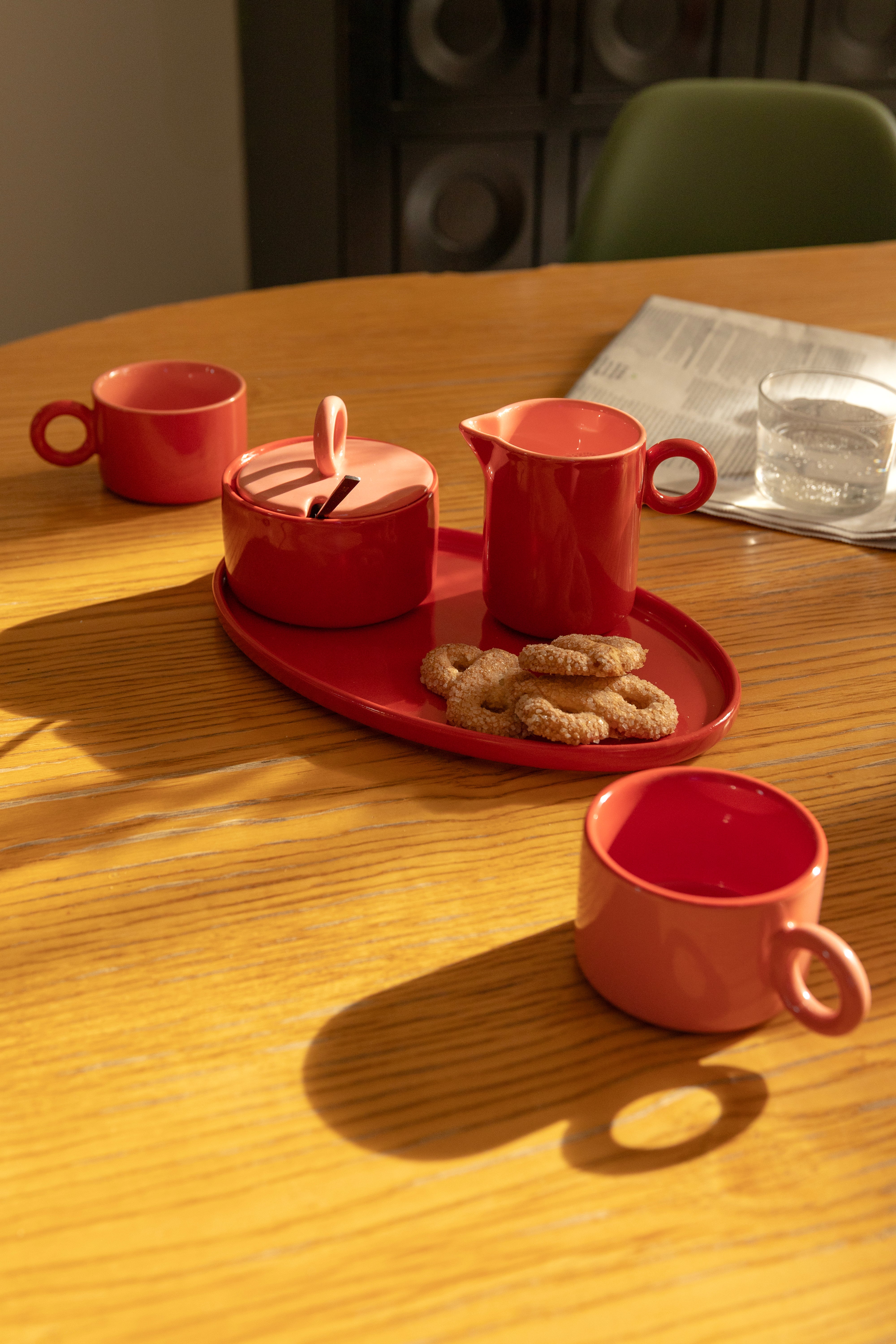 Cukřenka CHIQUITO červená porcelán