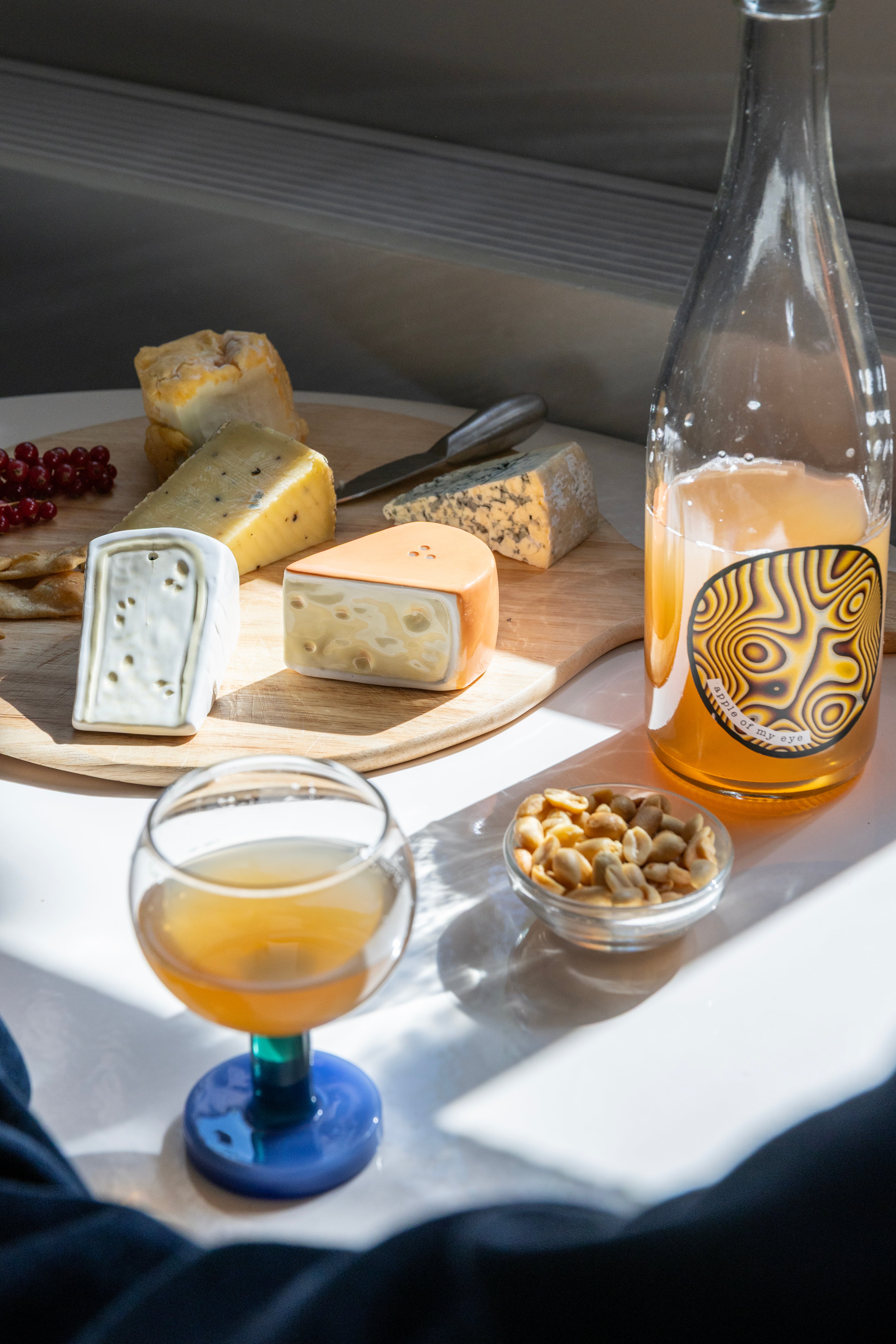 Cheese Salt and Pepper Shaker Set White with Orange