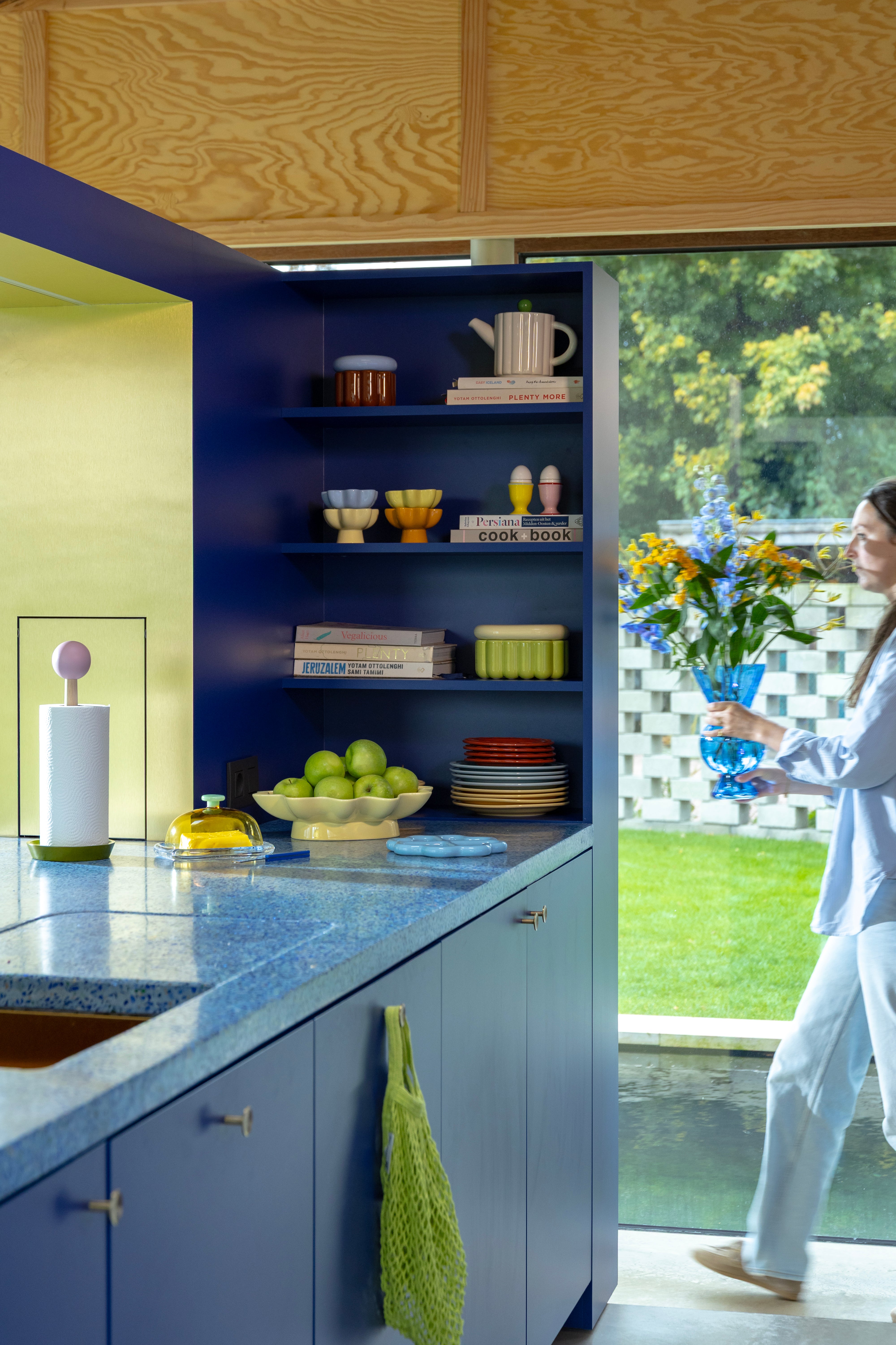 Butter dish CANTINE yellow with green