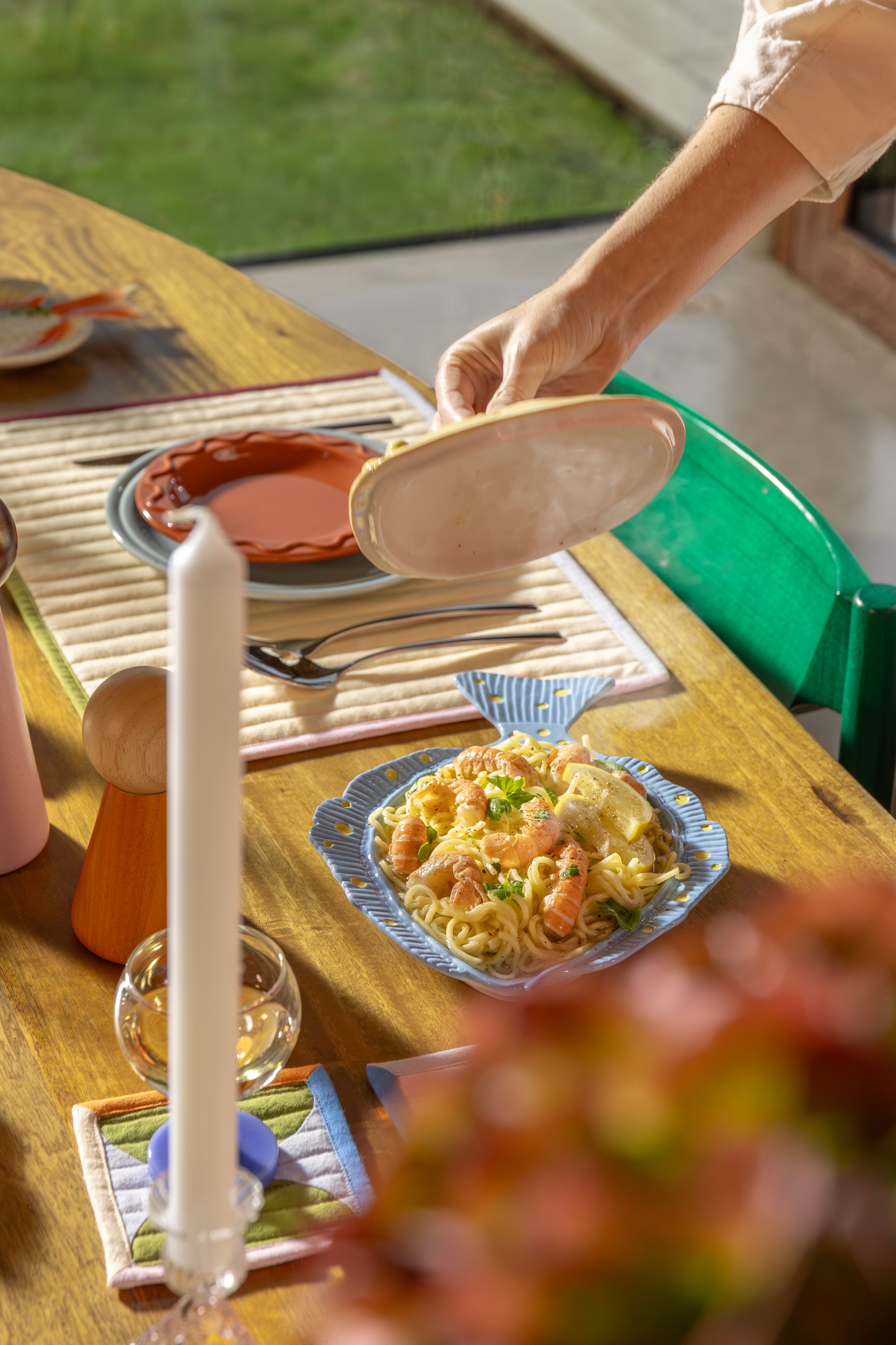 Mísa s poklicí PLAICE žlutá s modrou