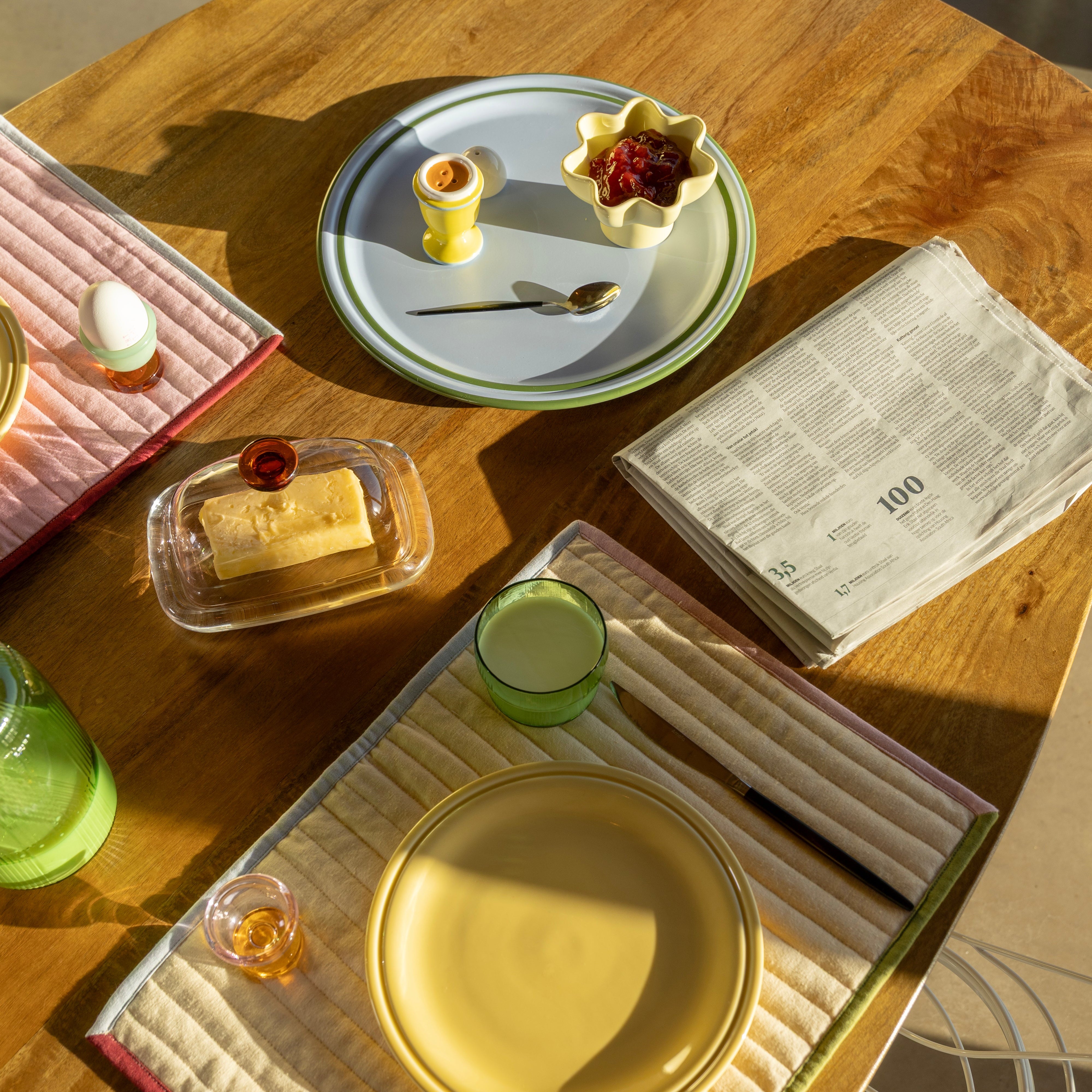 Máslenka CANTINE růžová s jantarovou