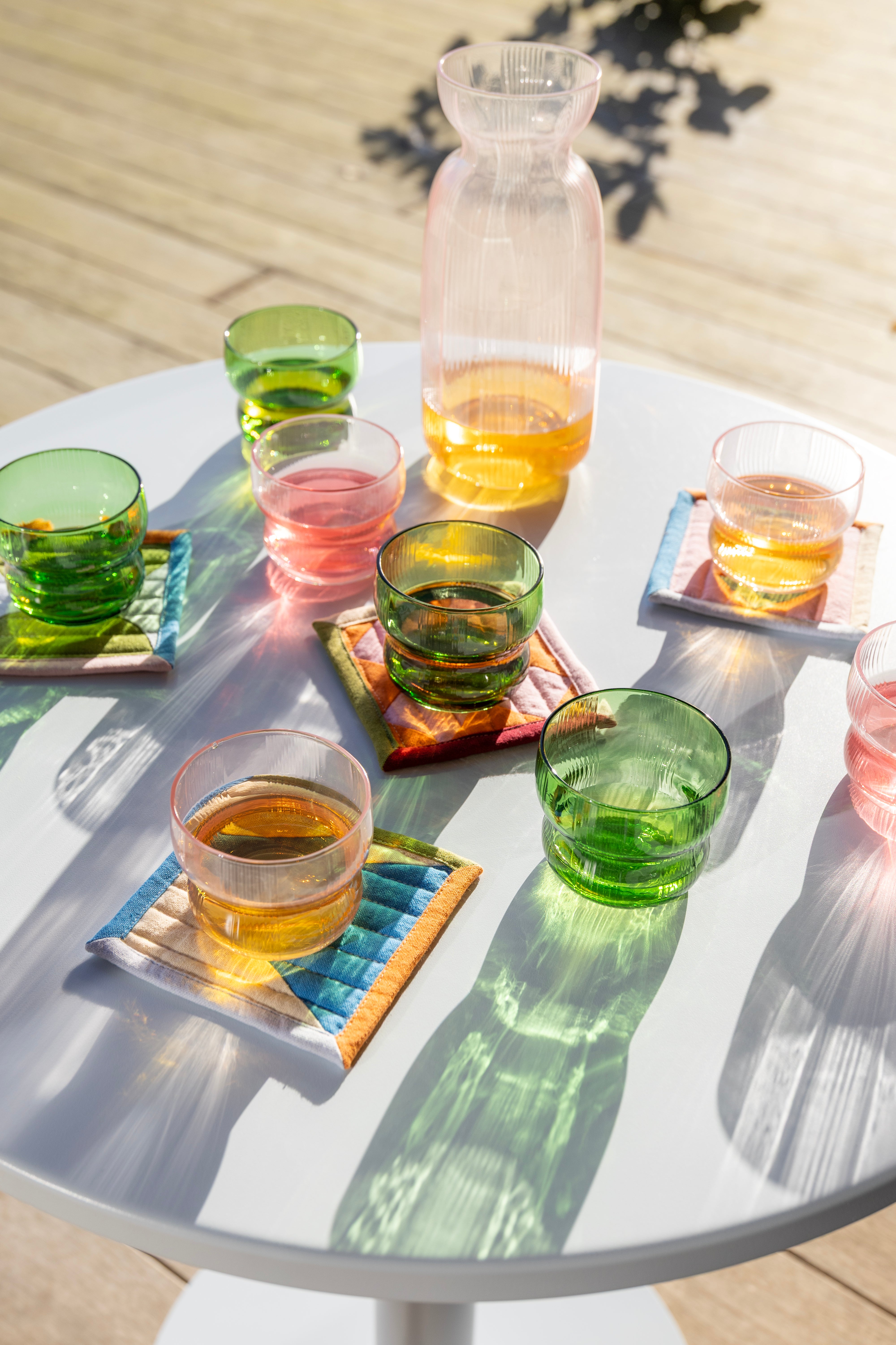 Sada sklenic CIRCUS růžové sklo