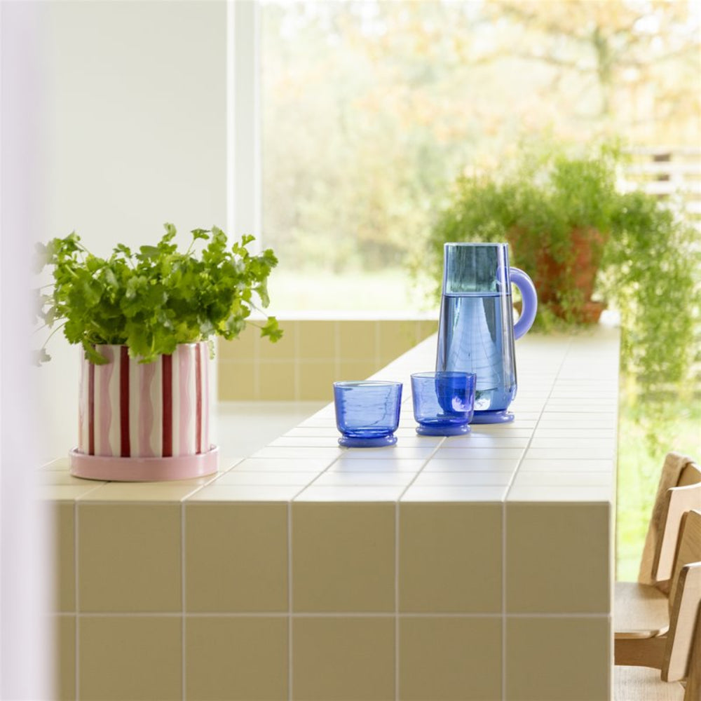 CLASH WIGGLE pot in pink with red and white
