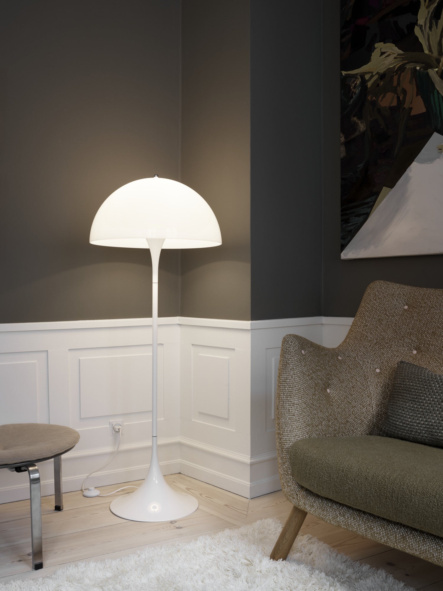PANTHELLA Floor Lamp White