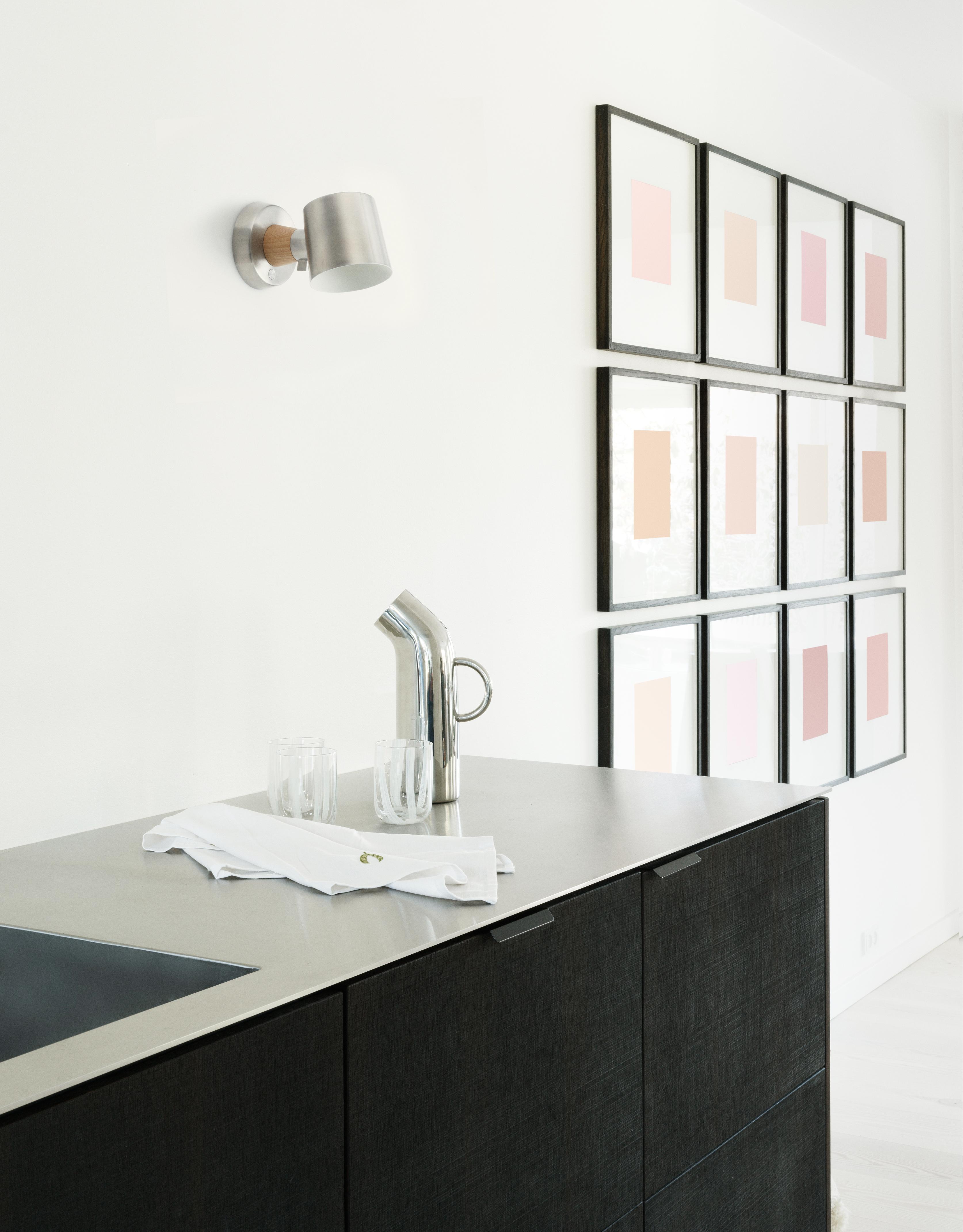 Nastavitelný nástěnný svítilna RISE nerezová ocel