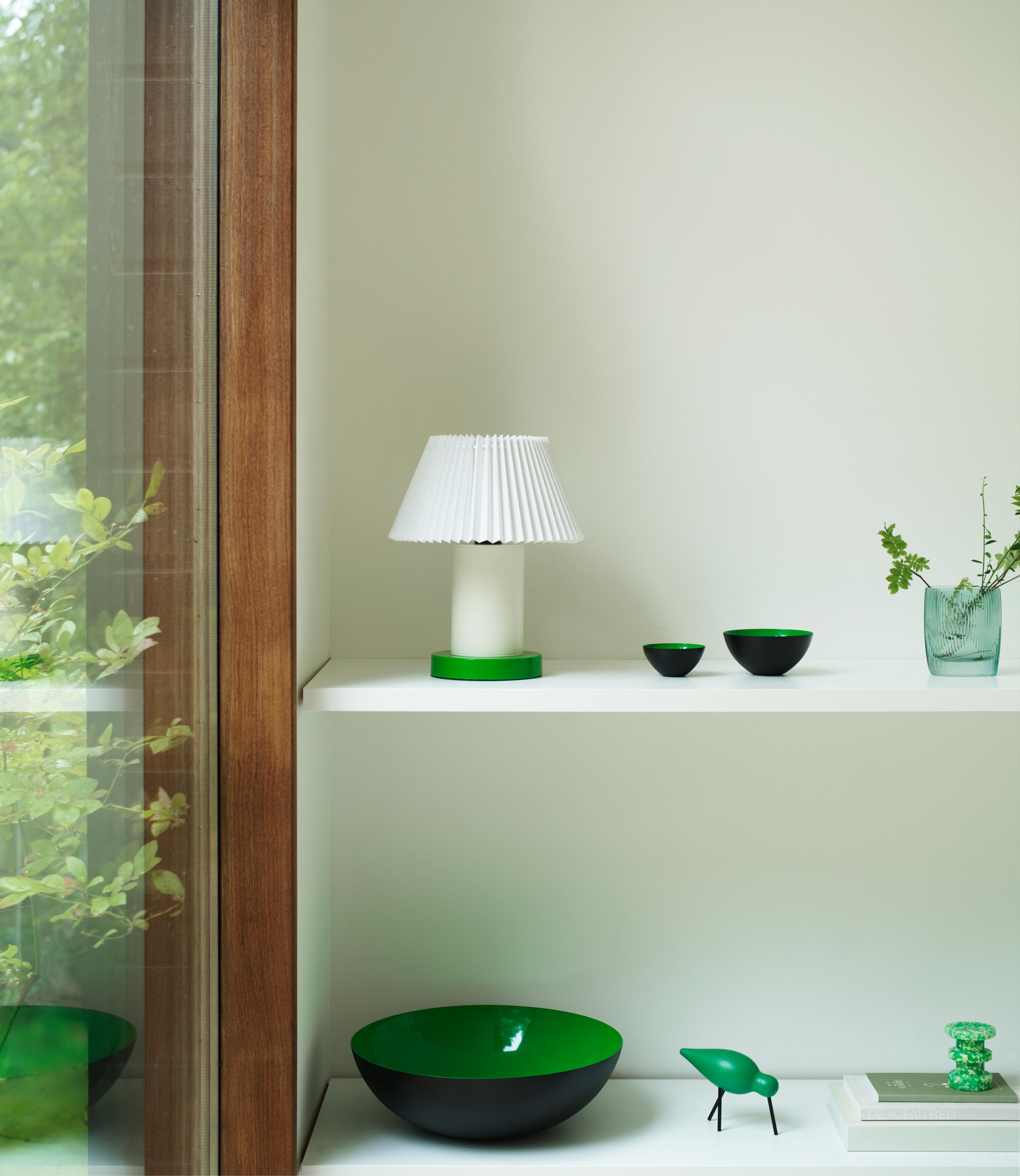 CELLU table lamp white with green base