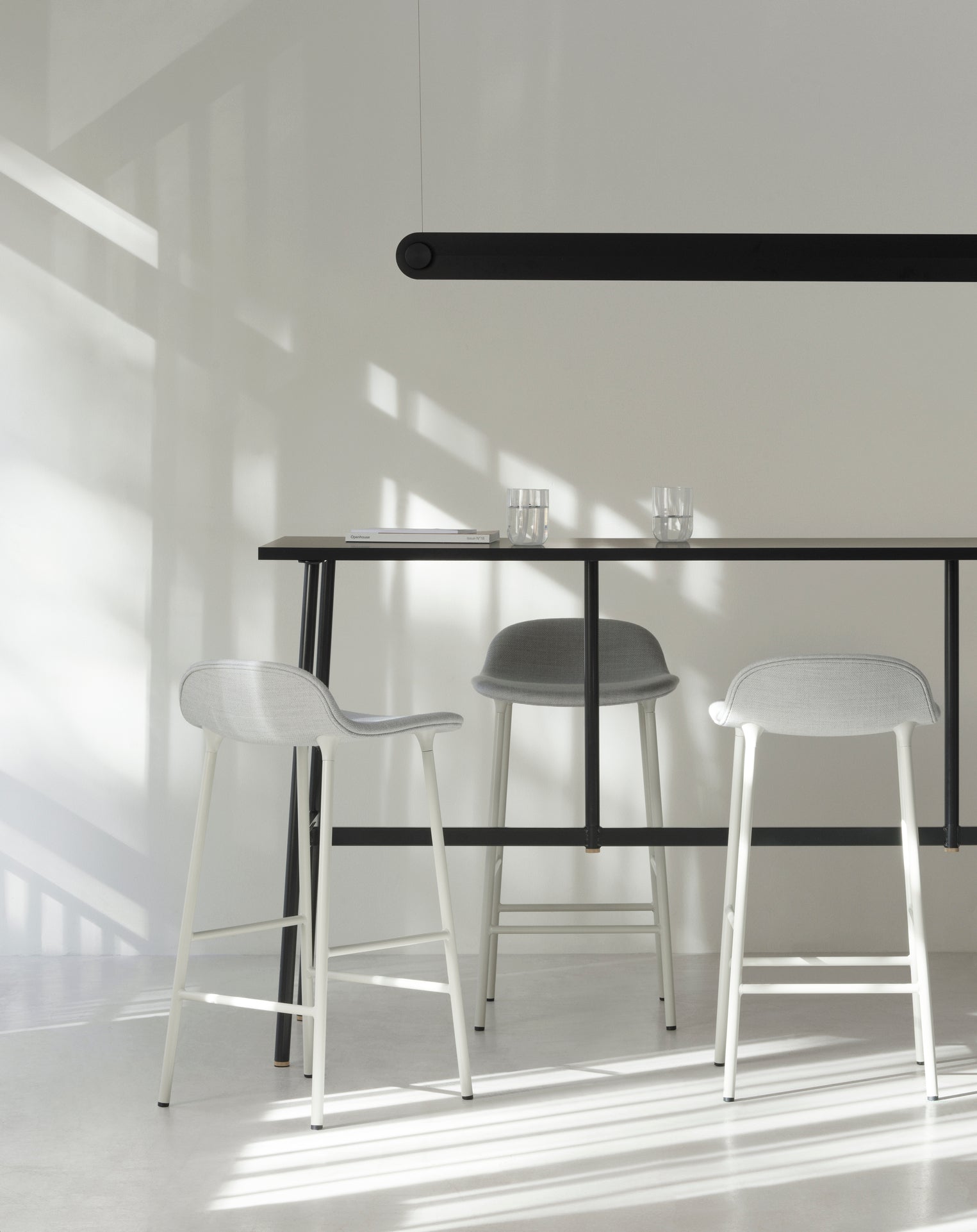 Upholstered forms with a creamy base