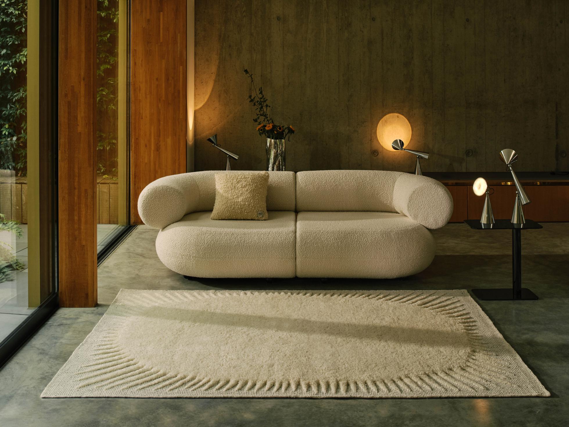 KNOTTY rug bleached jute