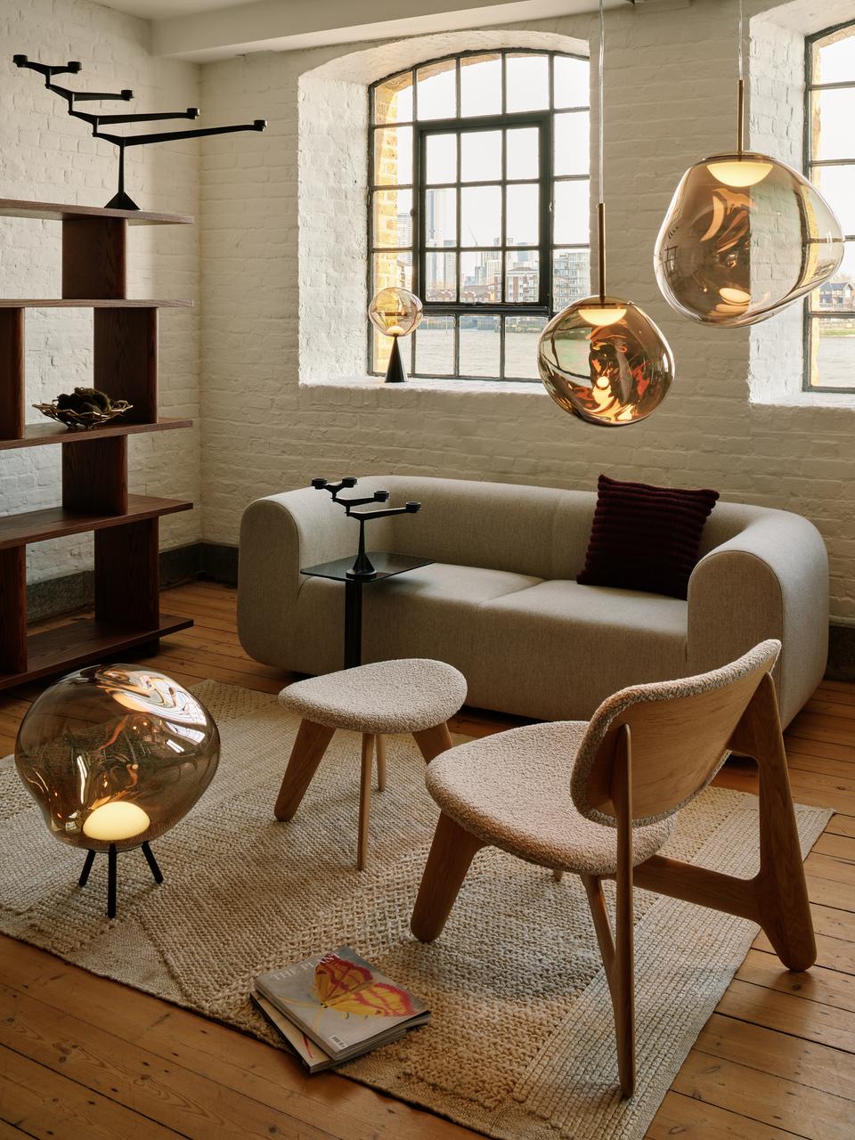 LARGE MELT Portable Lamp in Brown