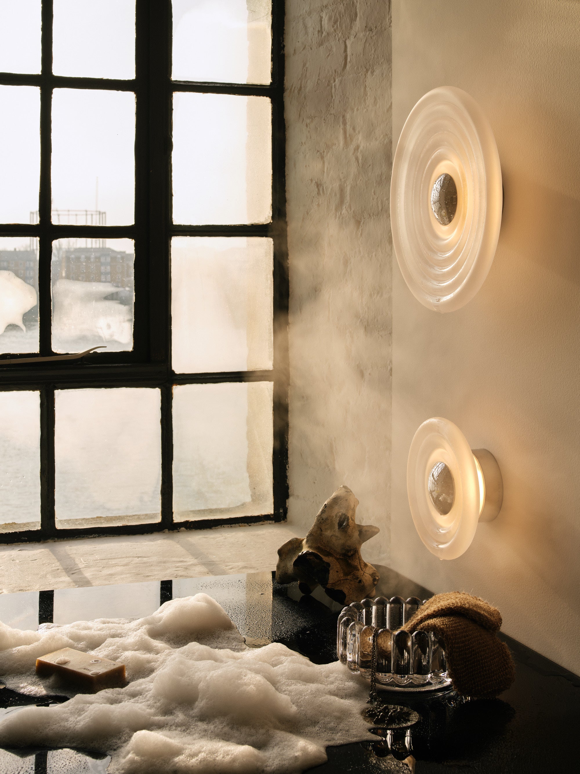 Lampa ścienna PRESS matowe szkło