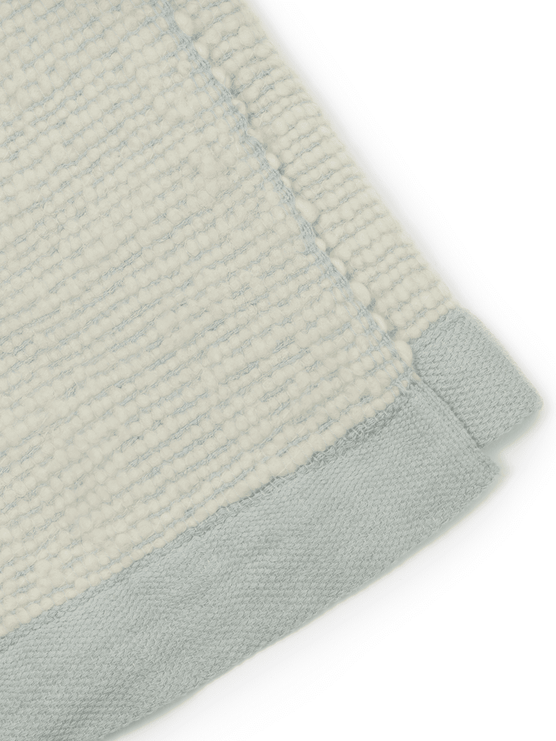 Cream THREAD blanket with blue