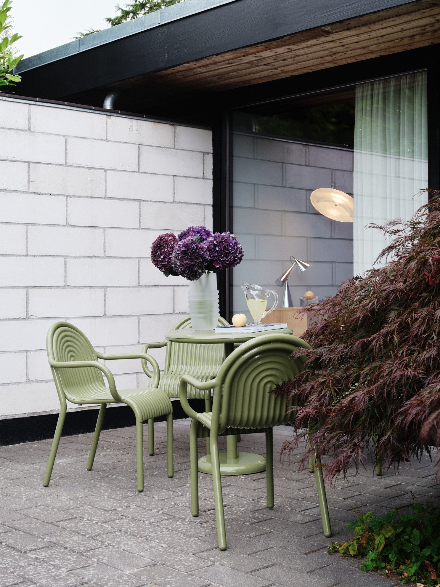 Zelené venkovní křeslo GROOVE