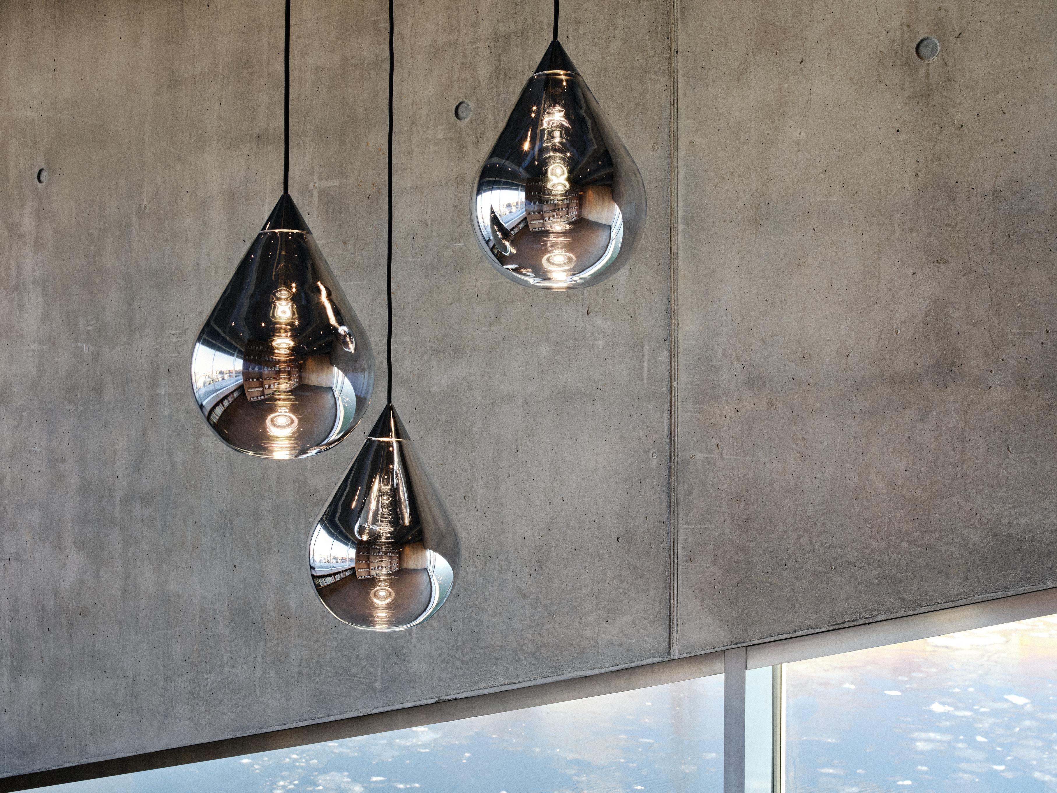 Lampa wisząca FLARE BEAD srebrny klosz