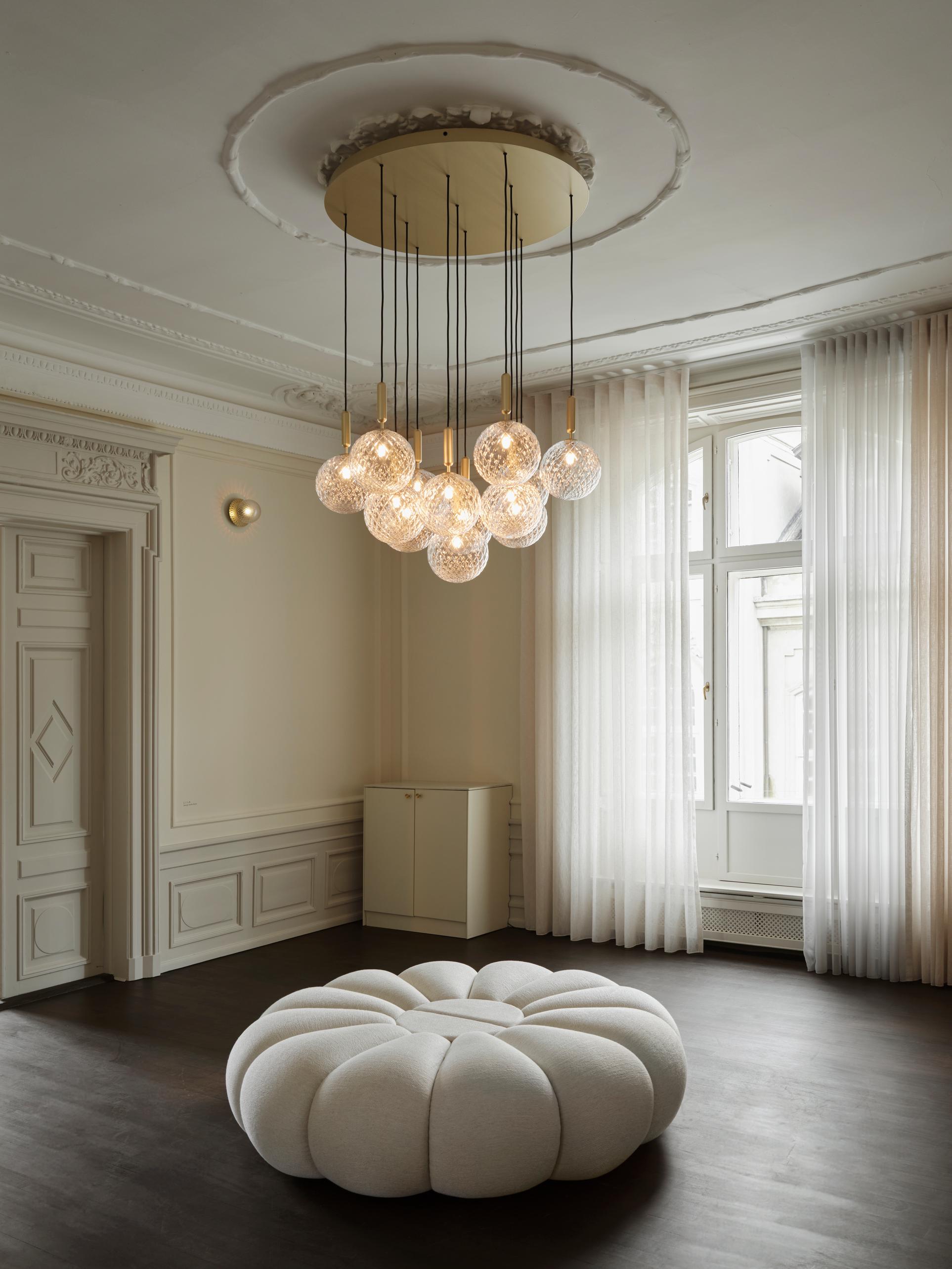 MIIRA 13 Pendant Lamp in Graphite with Transparent Glass