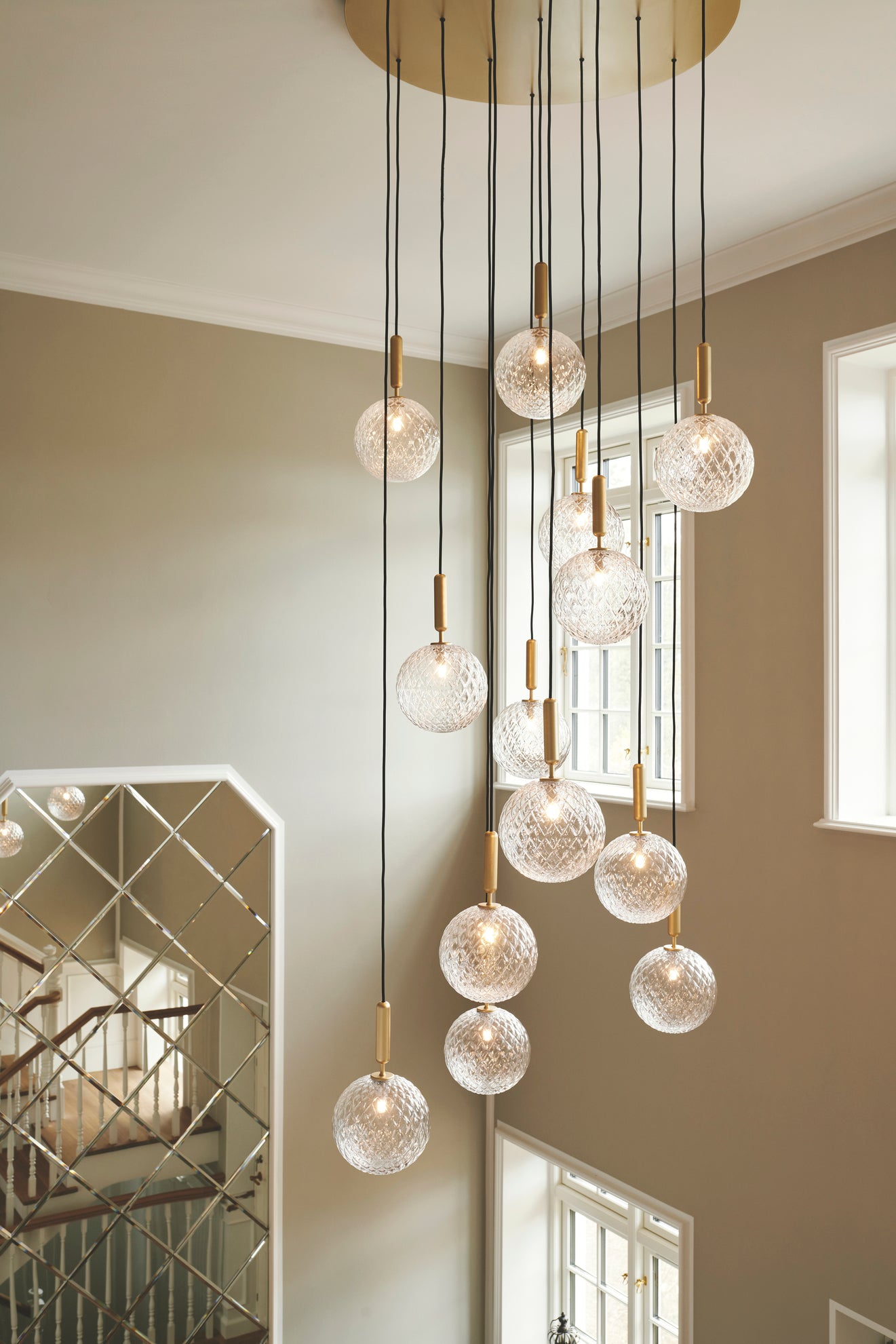 MIIRA 13 Pendant Lamp in Graphite with Transparent Glass