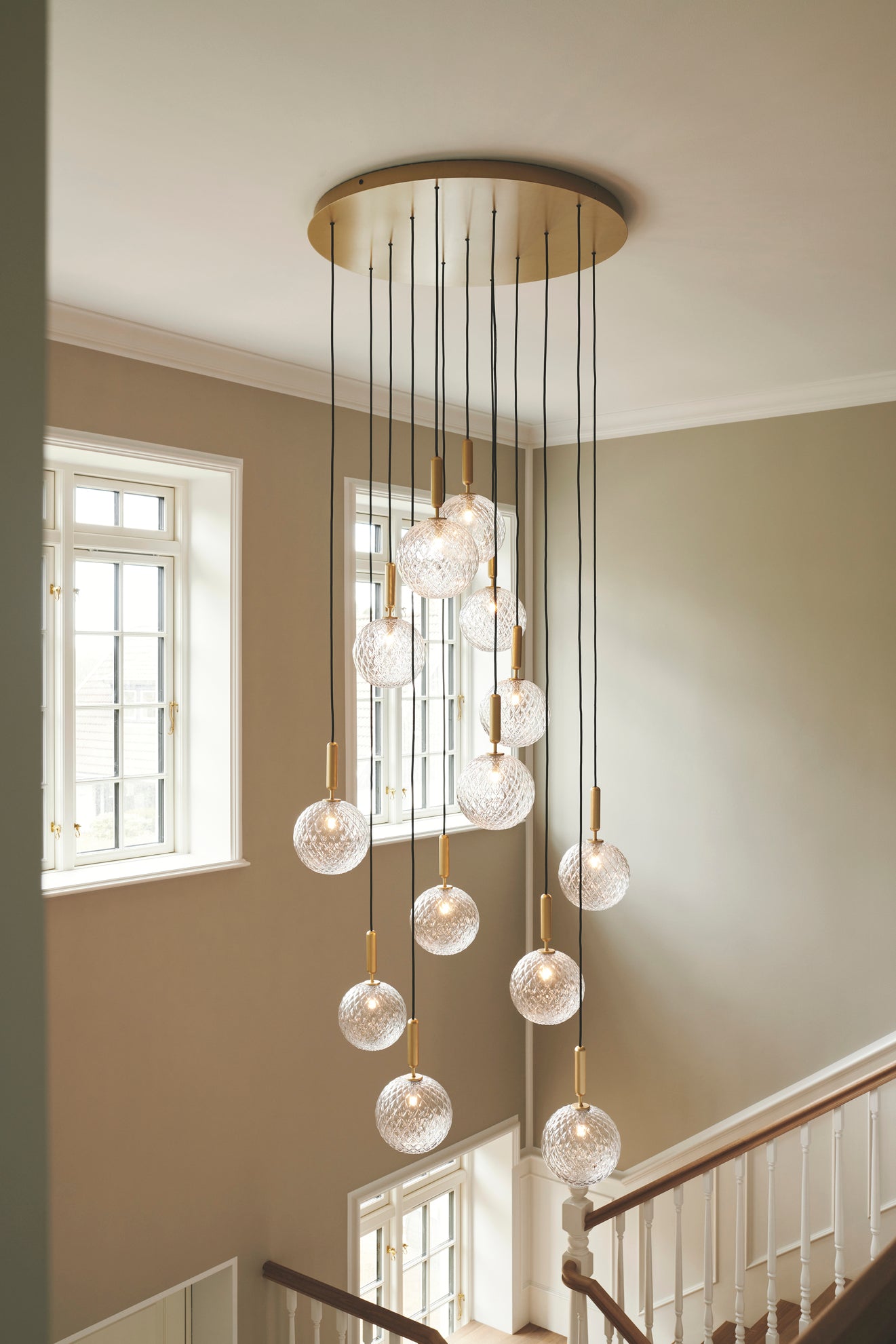 MIIRA 13 Pendant Lamp in Graphite with Transparent Glass