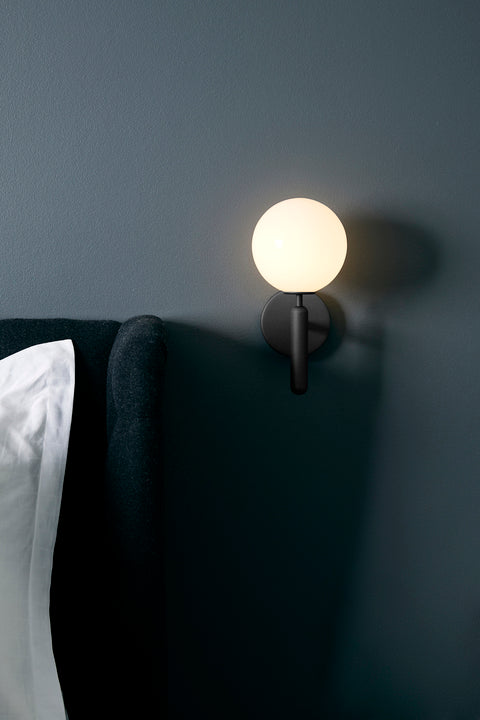 MIIRA Wall Lamp in Graphite with Opal Glass