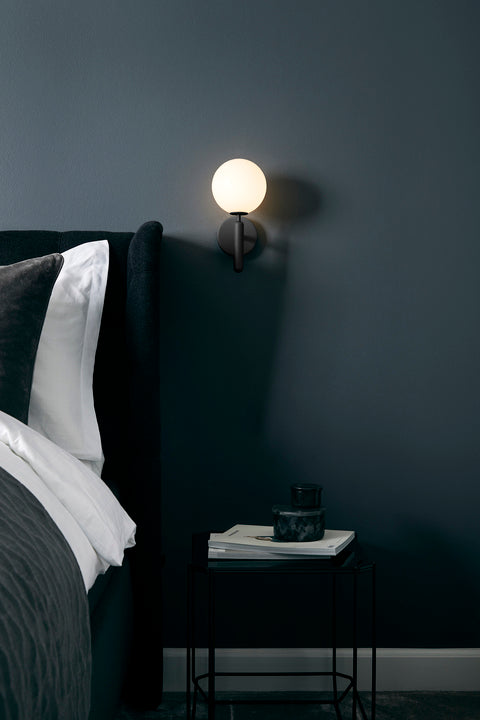 MIIRA Wall Lamp in Graphite with Opal Glass