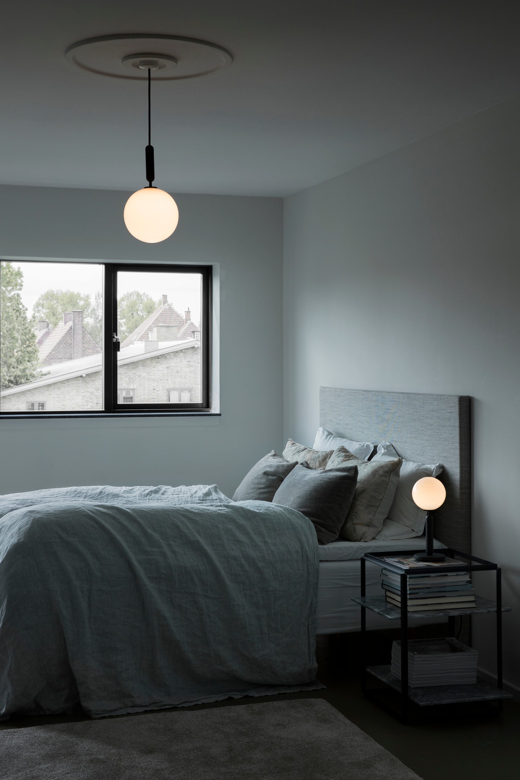 MIIRA Table Lamp in Graphite with Opal Glass