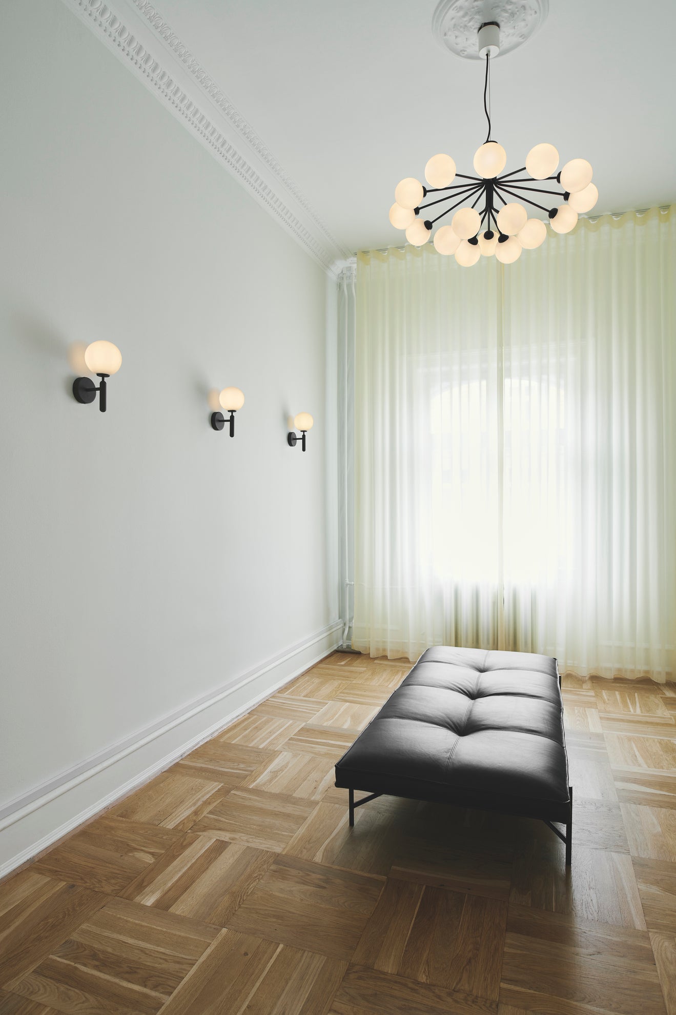 MIIRA Wall Lamp in Graphite with Opal Glass