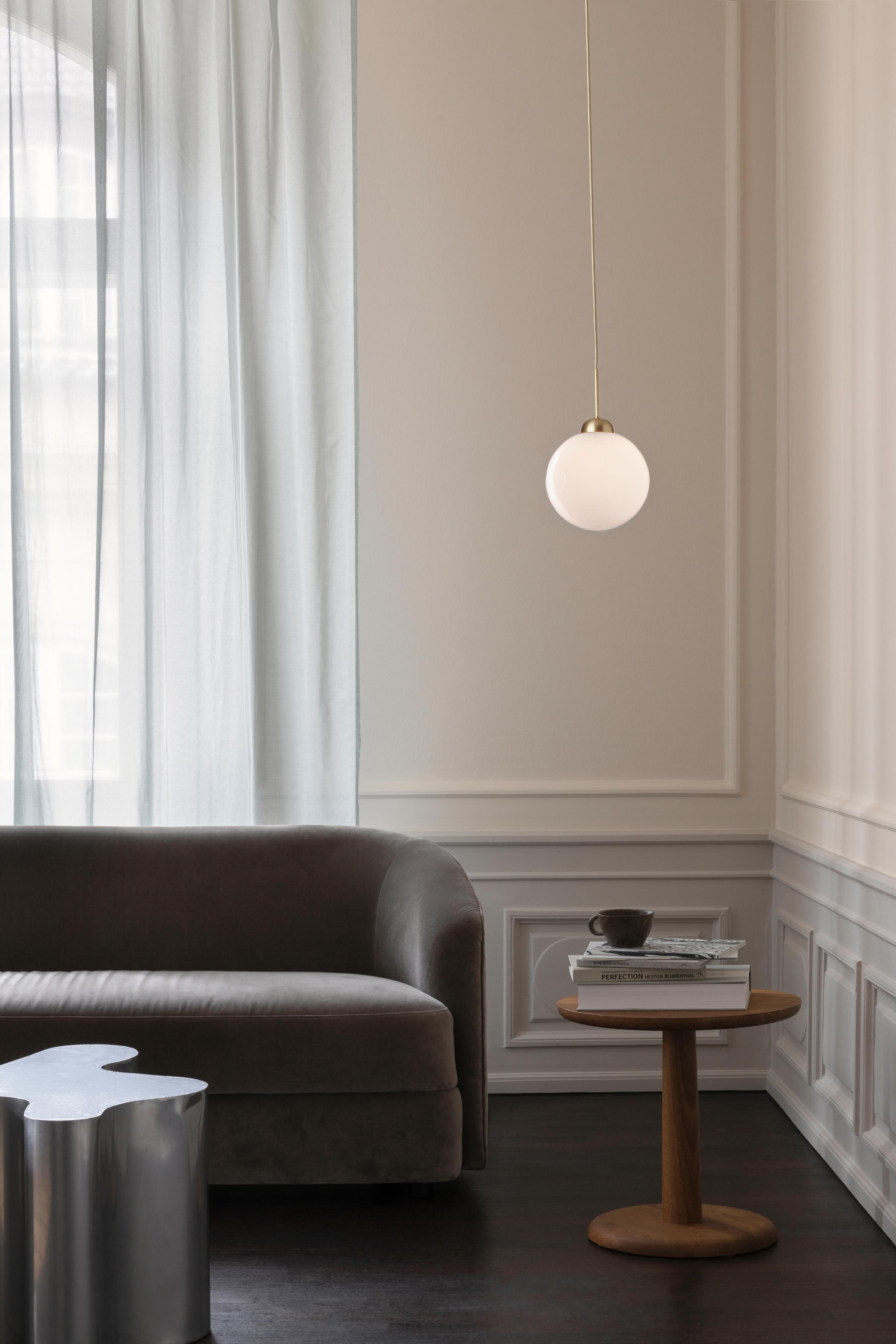 APIALES Pendant Lamp in Brass with Opal Glass