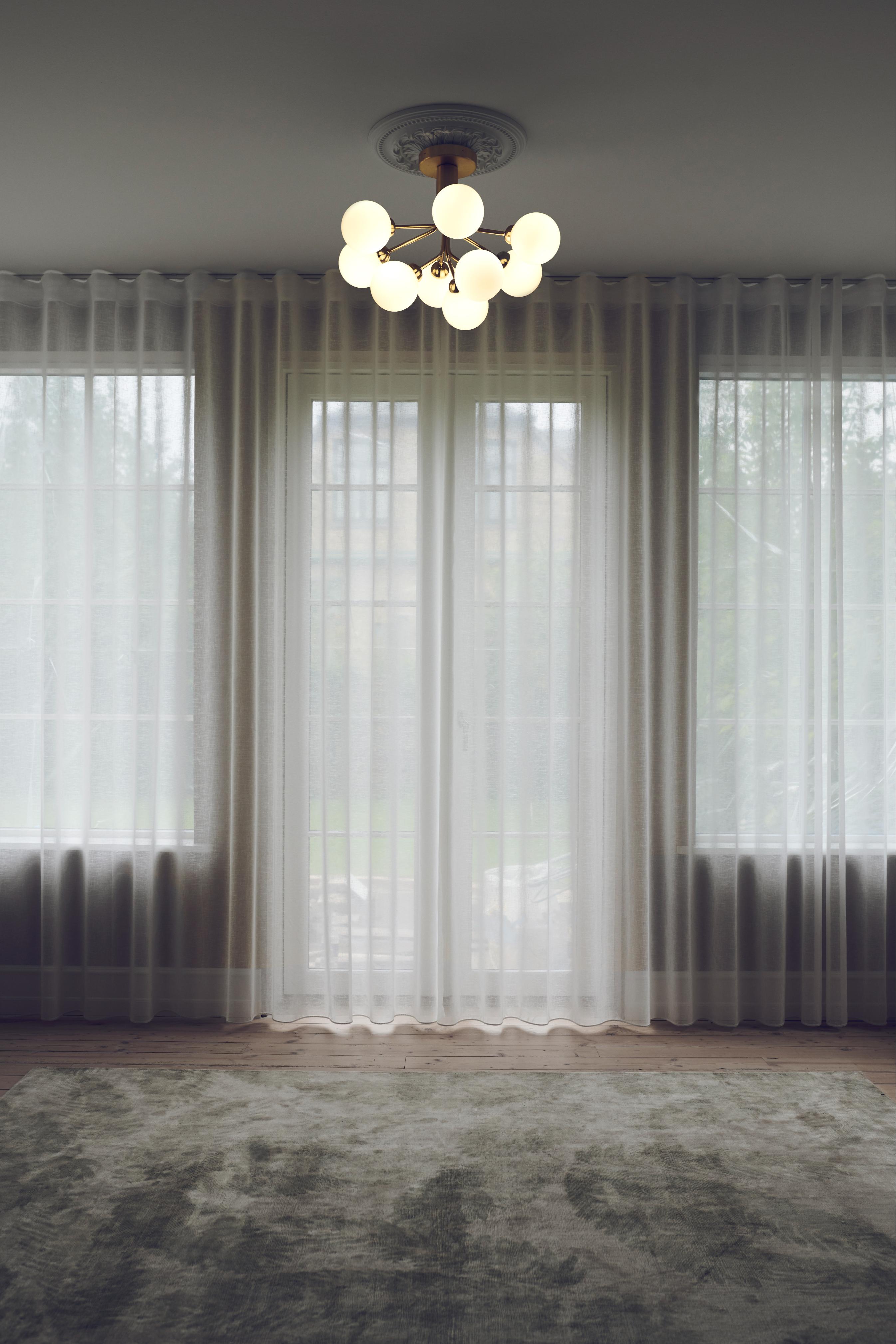 APIALES 9 Ceiling Lamp in Brass with Gold Glass [Antonina] [Amelia spr]
