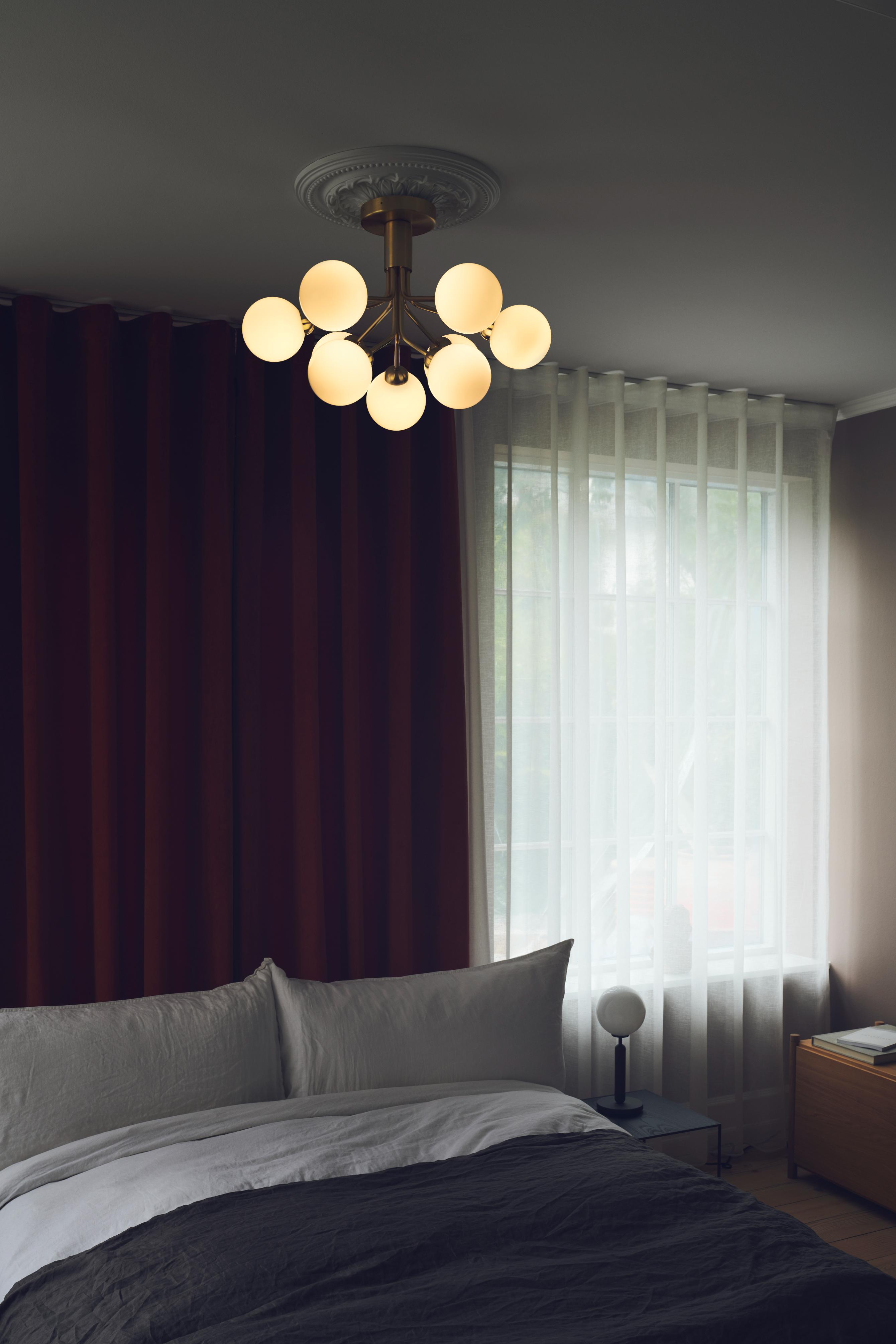 APIALES 9 Ceiling Lamp in Brass with Gold Glass [Antonina] [Amelia spr]