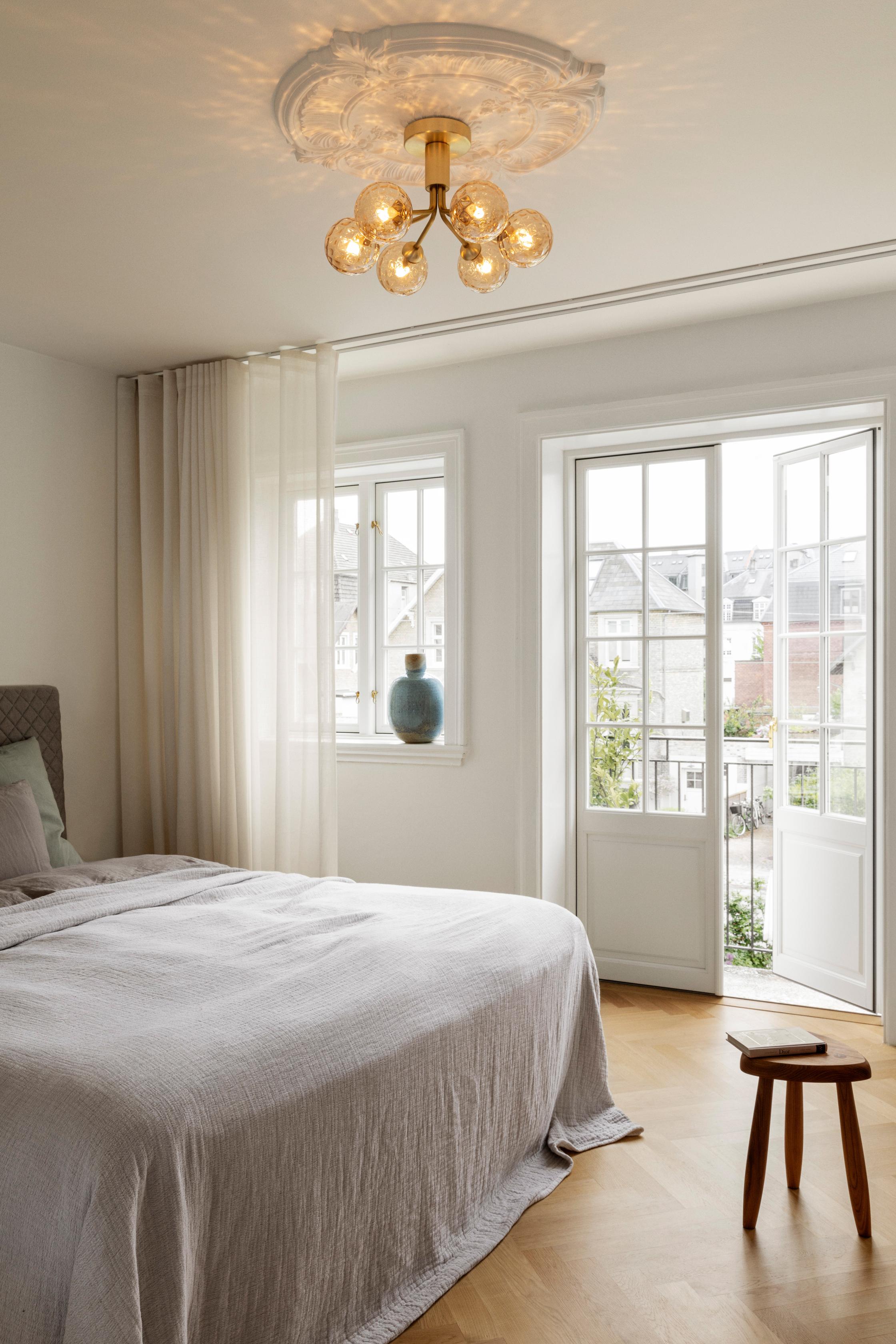 APIALES 6 Ceiling Lamp in Brass with Gold Glass [Antonina] [Amelia spr]