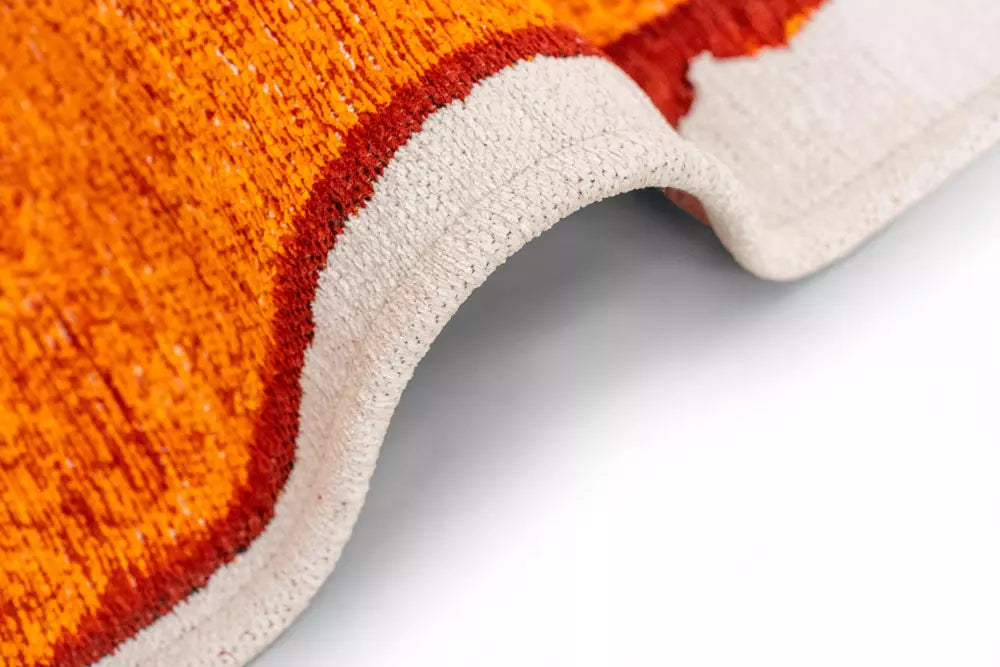 Koberec BRUSH béžový s oranžovou