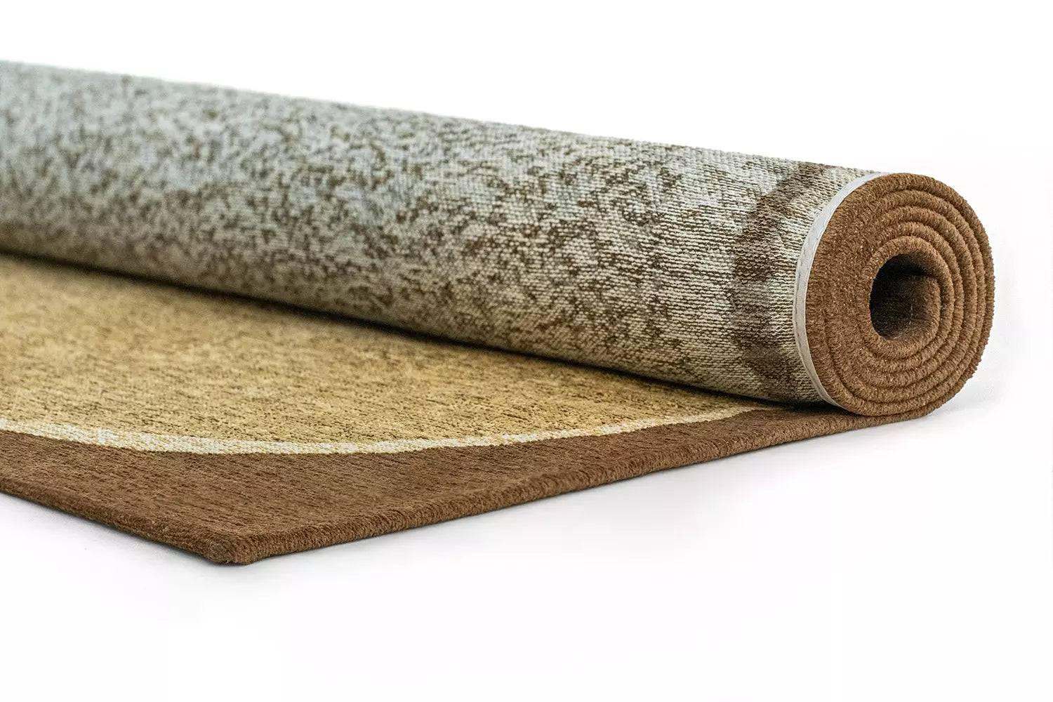 Hnědý koberec MARBLE s béžovou