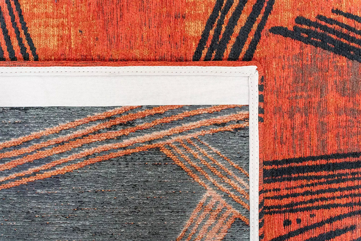 KANJI Orange Carpet with Black