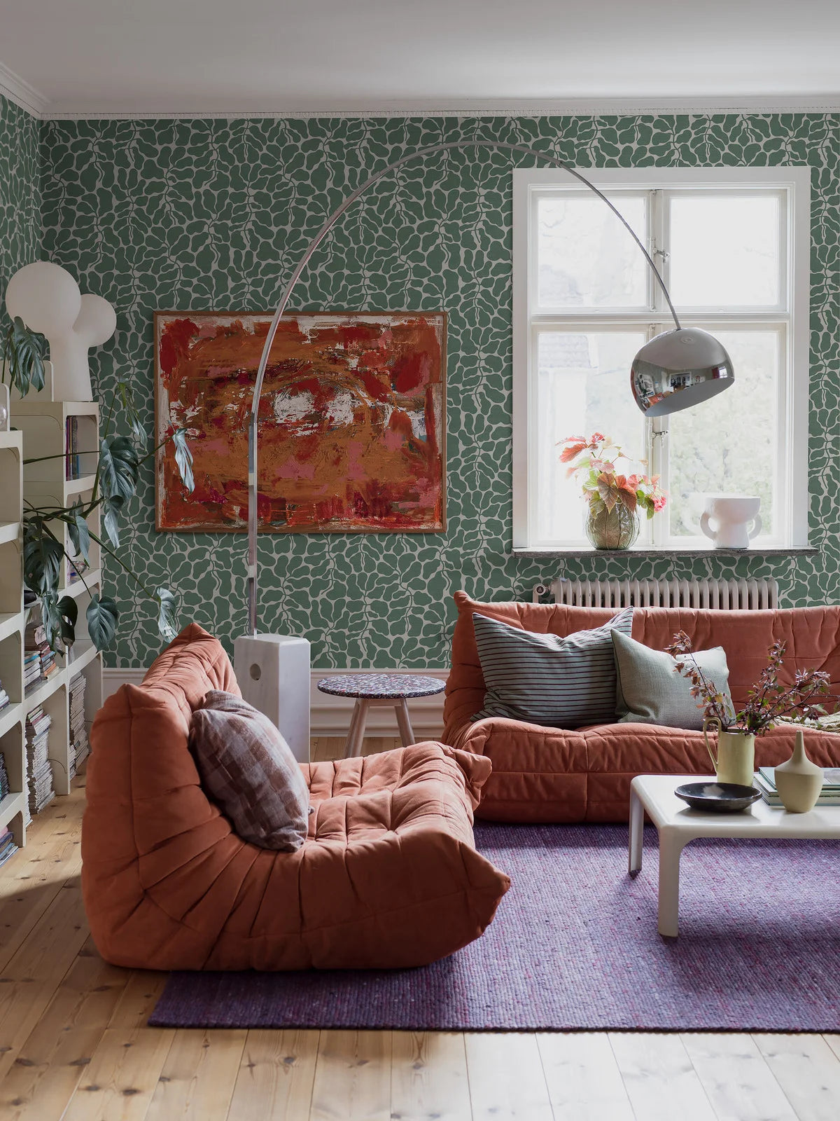 Tapeta flizelinowa papierowa z roślinnym wzorem MY SECRET GARDEN zielony z białym – Boråstapeter