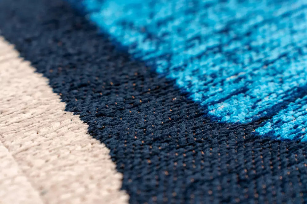 BRUSH Blue and Beige Rug