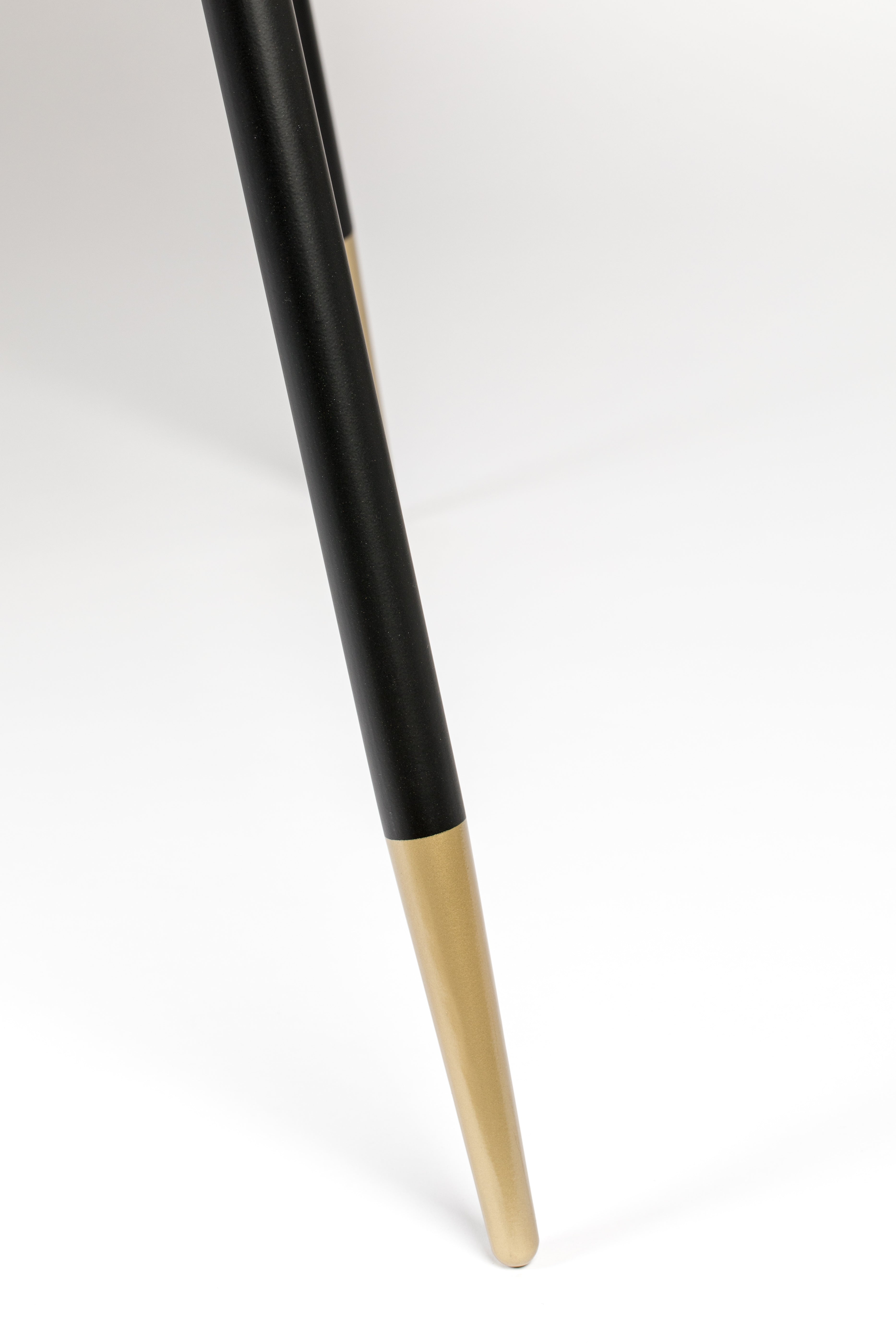 Ovalný stůl DENISE jasanový dýhovaný s černým podstavcem