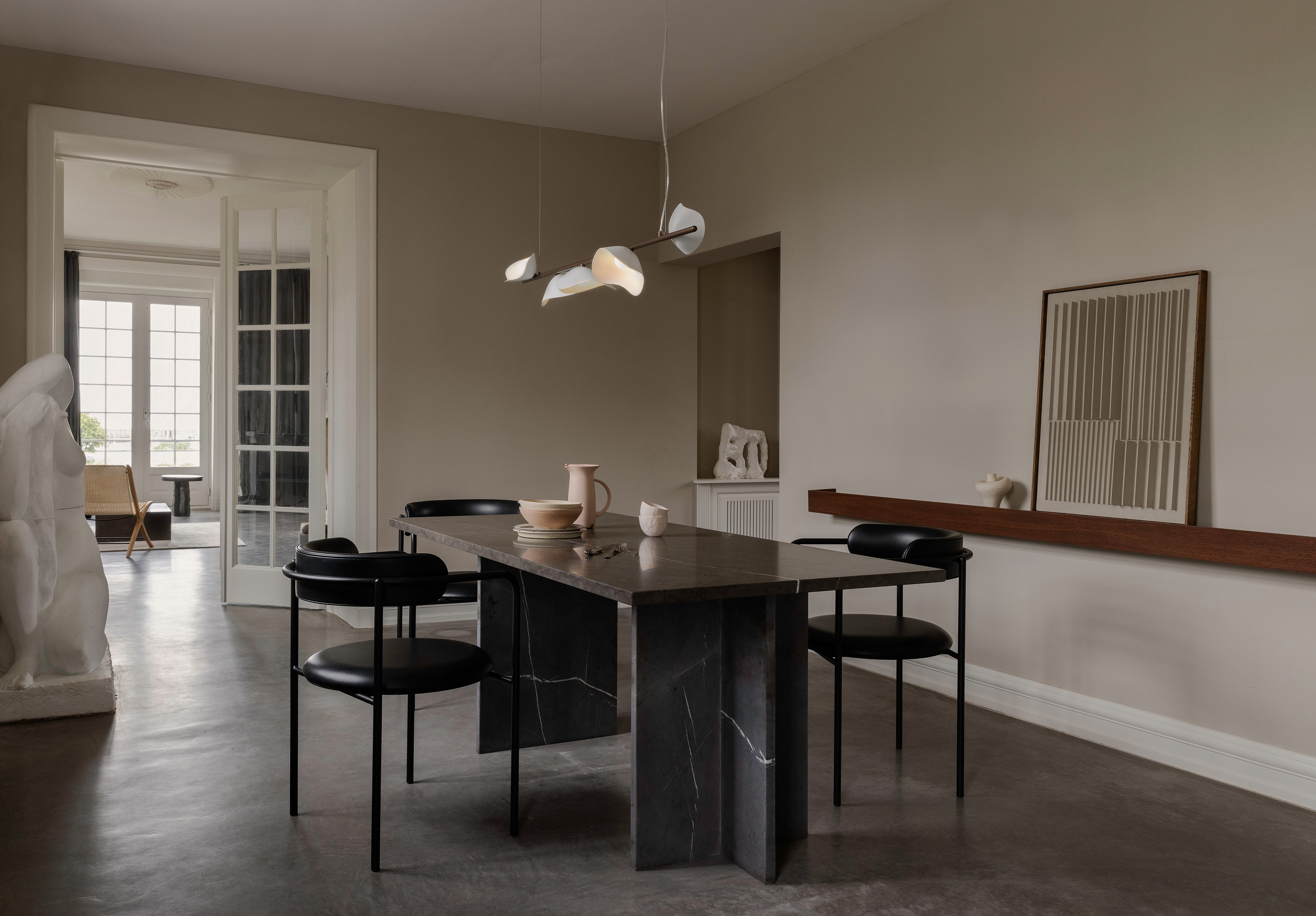 FLORII 5 Pendant Lamp Dark Brown with White